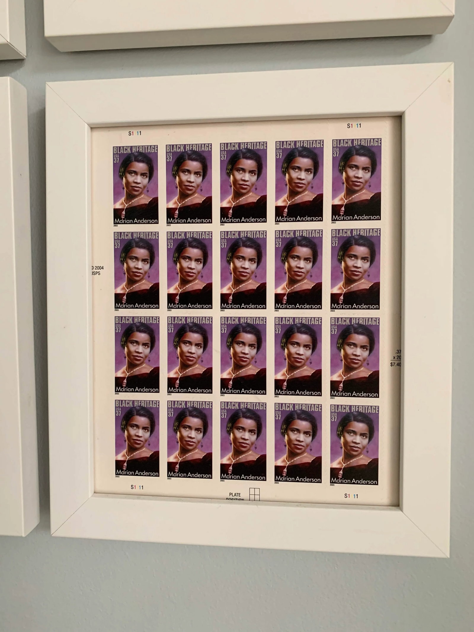 Late 20th Century Black Heritage Month Framed Stamp Collection - 6 Pieces - 6