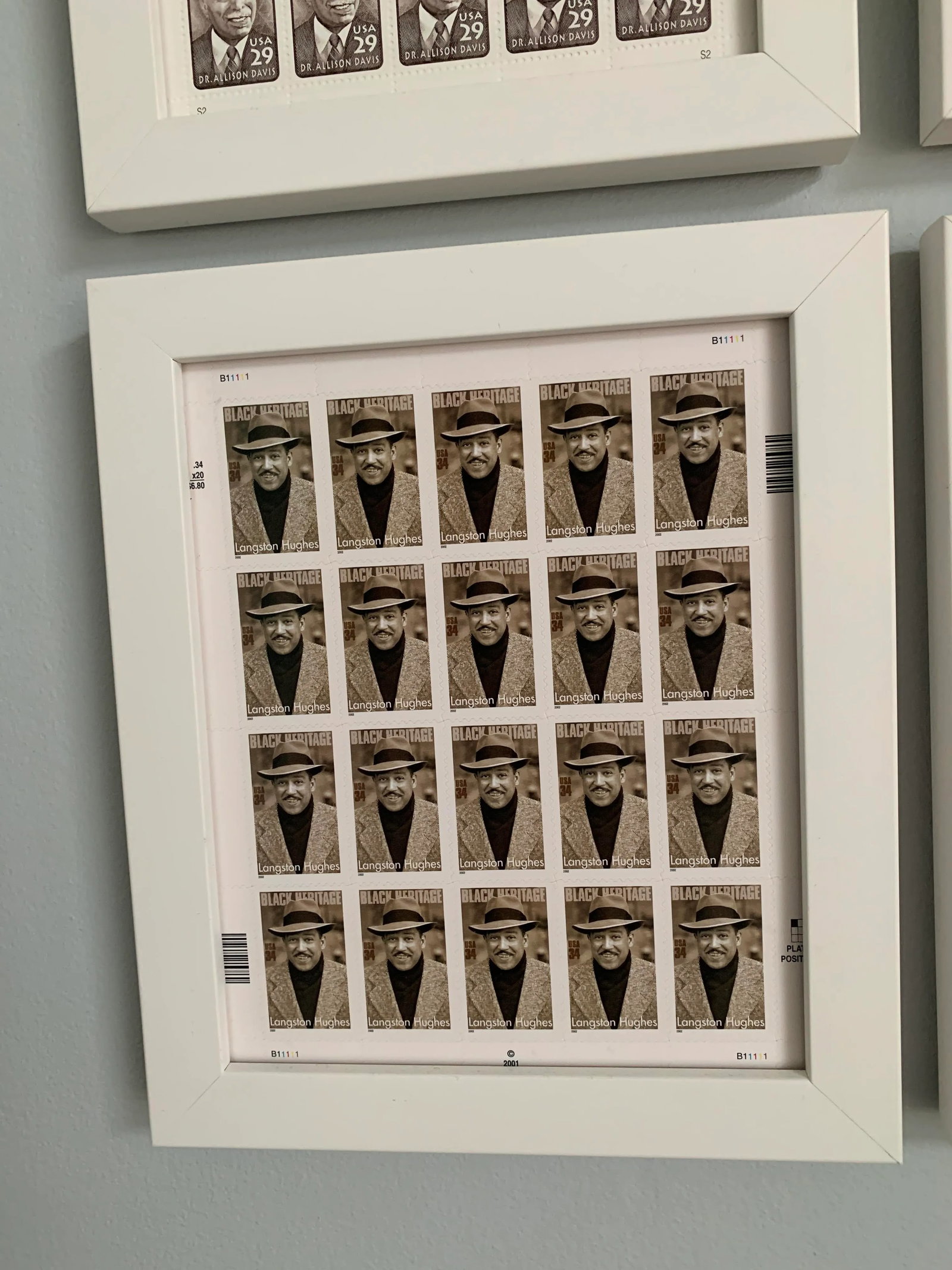 Late 20th Century Black Heritage Month Framed Stamp Collection - 6 Pieces - 7