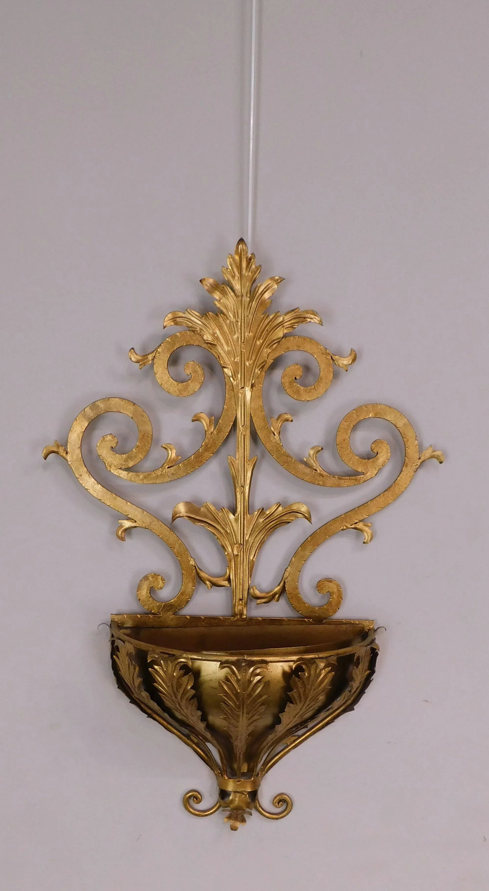 1950's Italian Gilt Metal Rococo Planter - 2