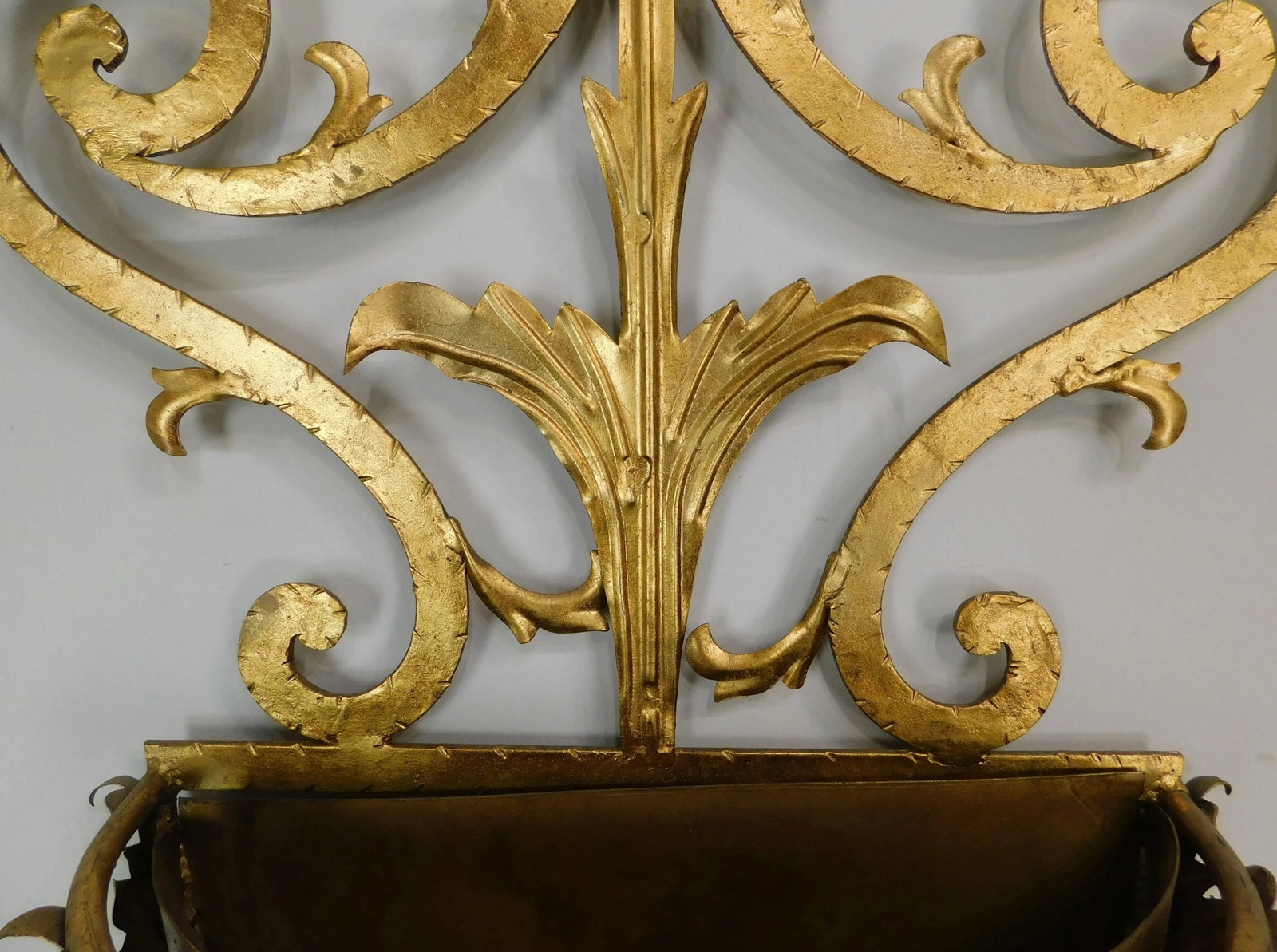 1950's Italian Gilt Metal Rococo Planter - 8