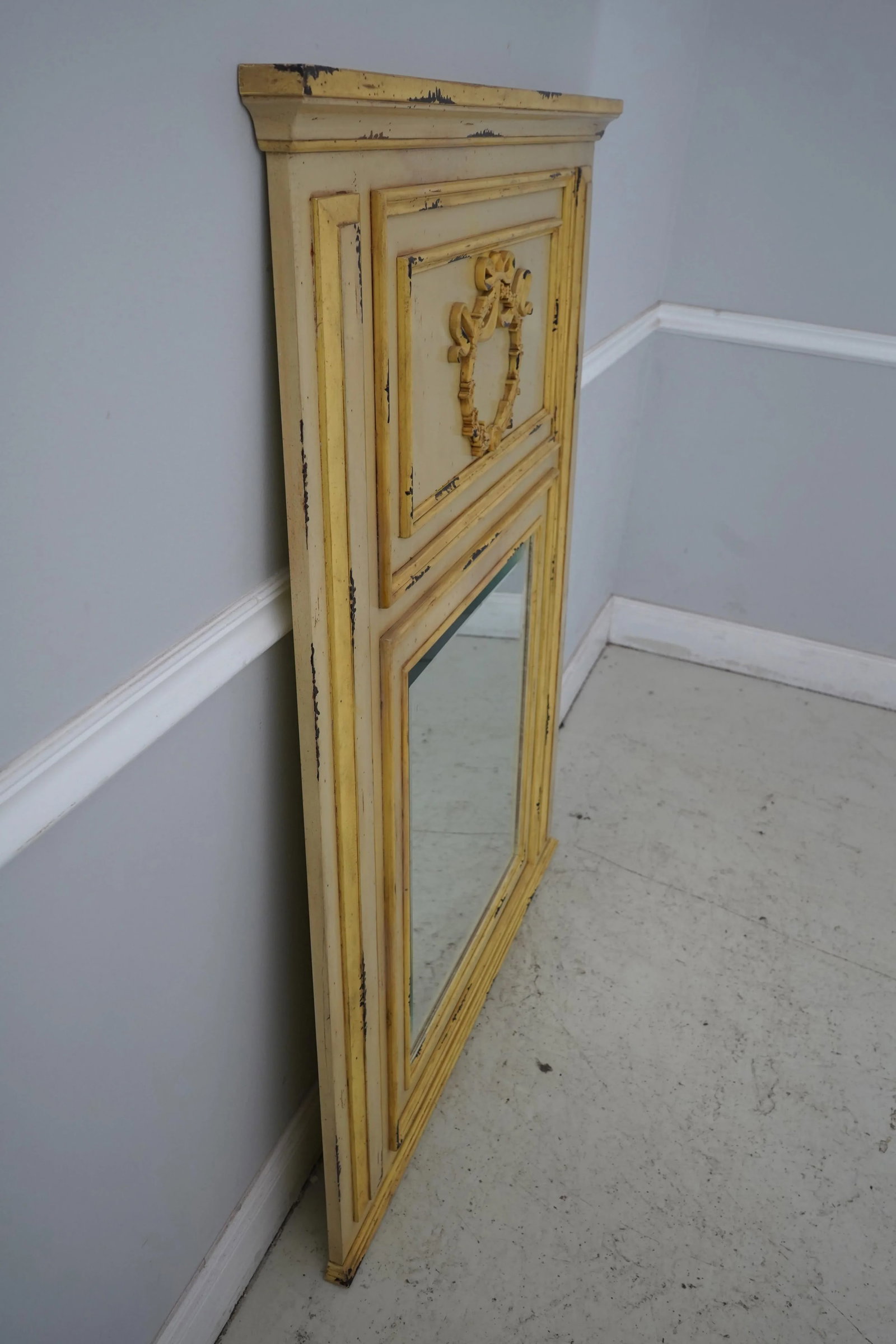 French Louis XVI Style Painted Finish Mirror - 2