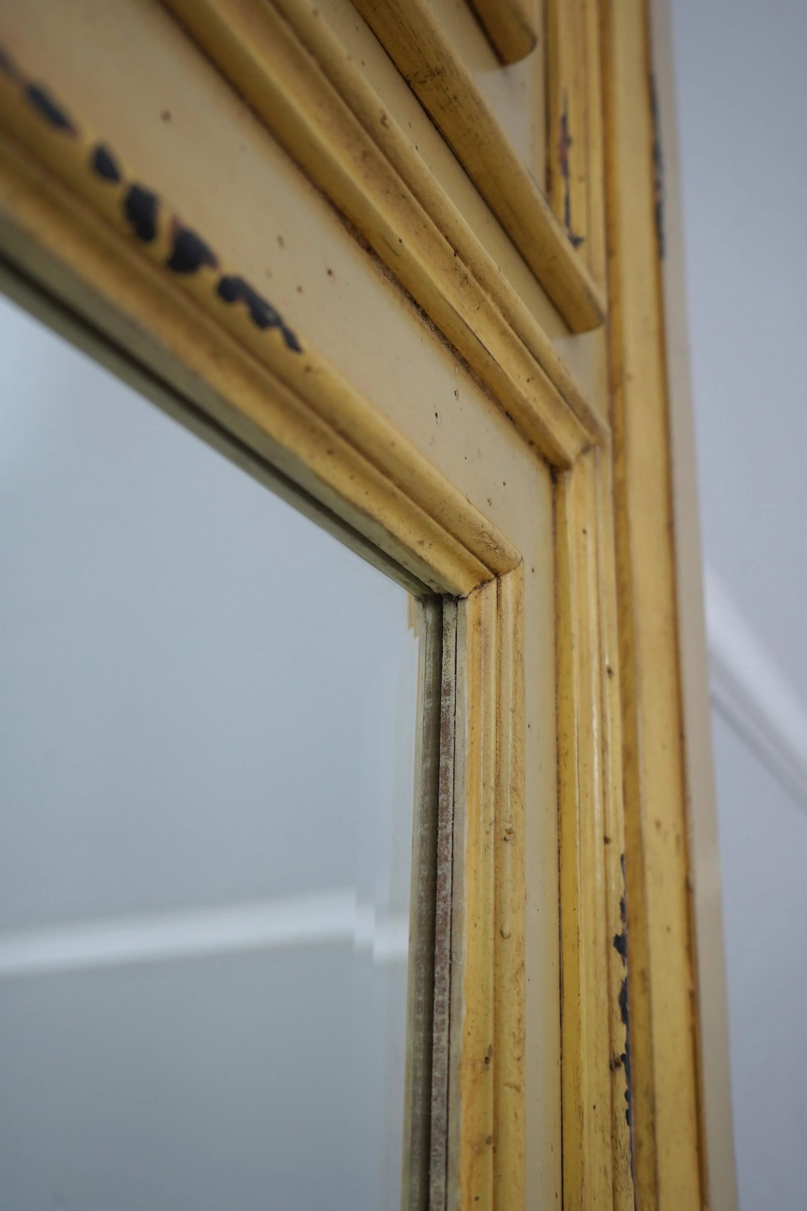 French Louis XVI Style Painted Finish Mirror - 6