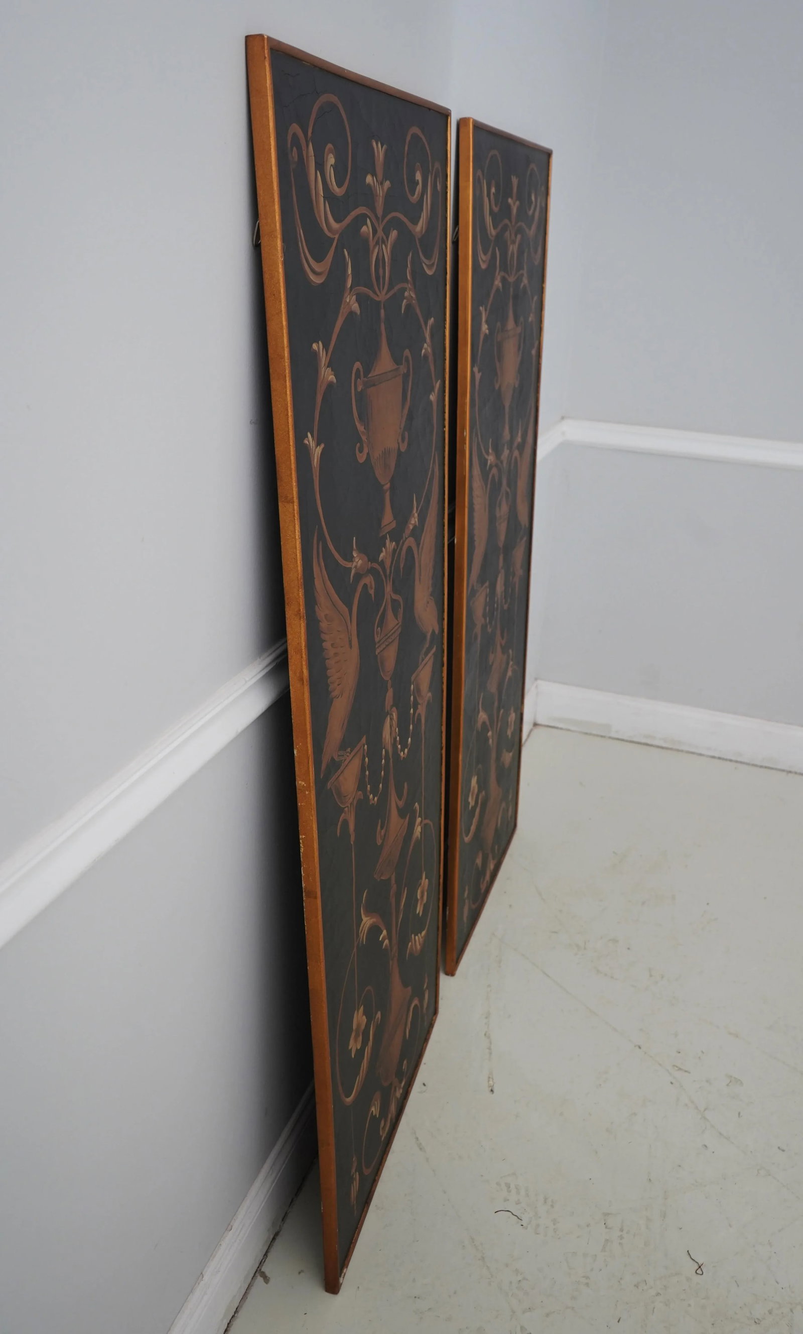 Pair Neoclassical Decorative Wall Panels - 2