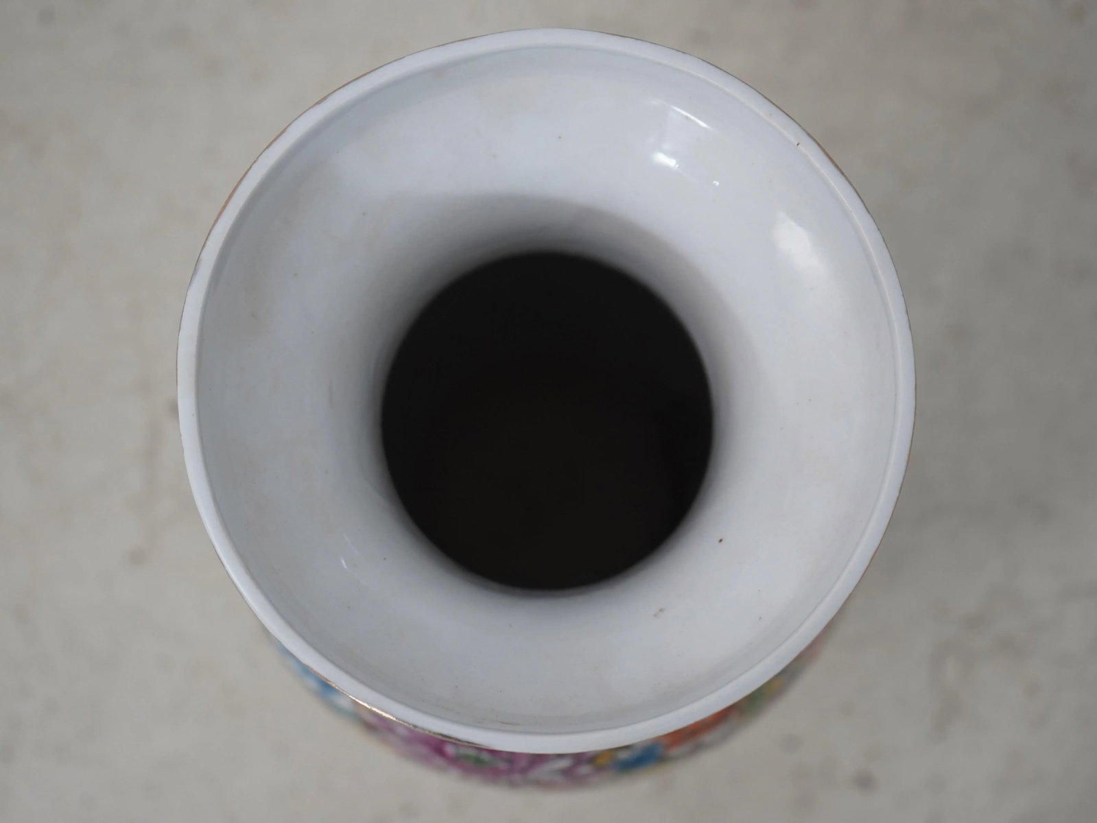 Vintage Chinese Porcelain Floral Decorative Large Vase - 2