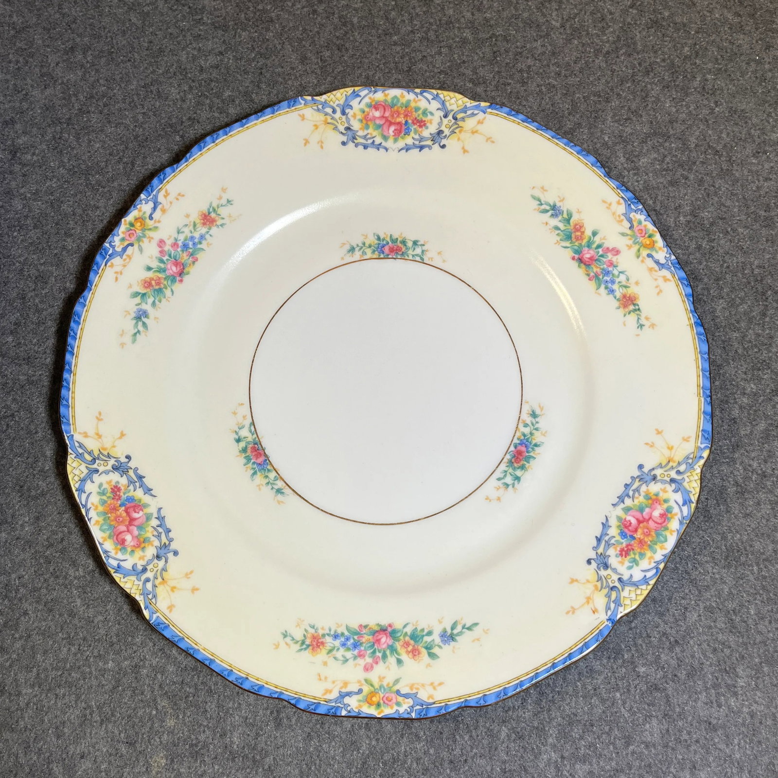 14 Piece-Early 20th Century Rhoda Rhoda Blue by Black Knight Dinnerware Set, Germany - 10