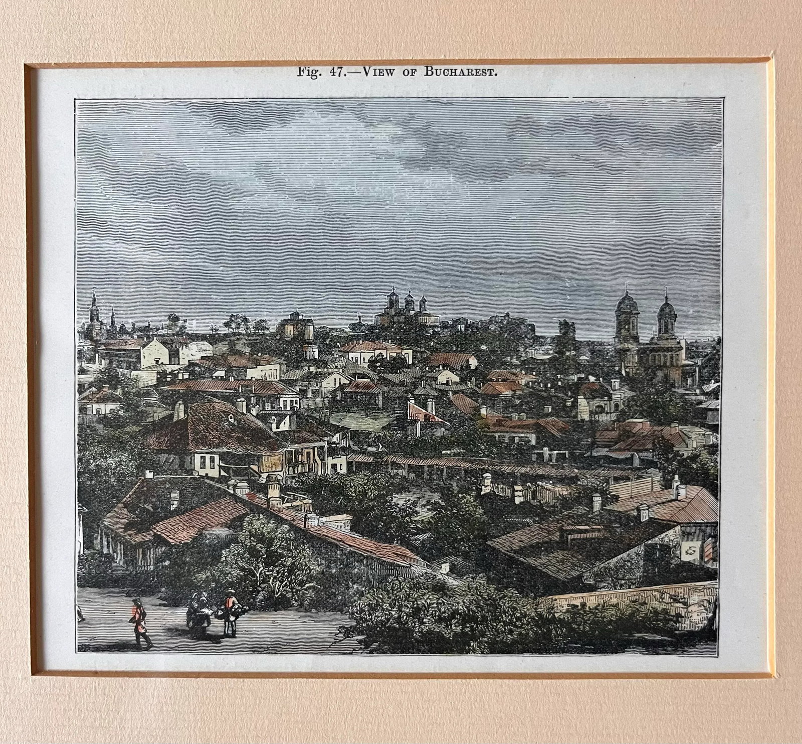 Set of 2 Antique 18th Century Framed Hand Colored Engravings - 6