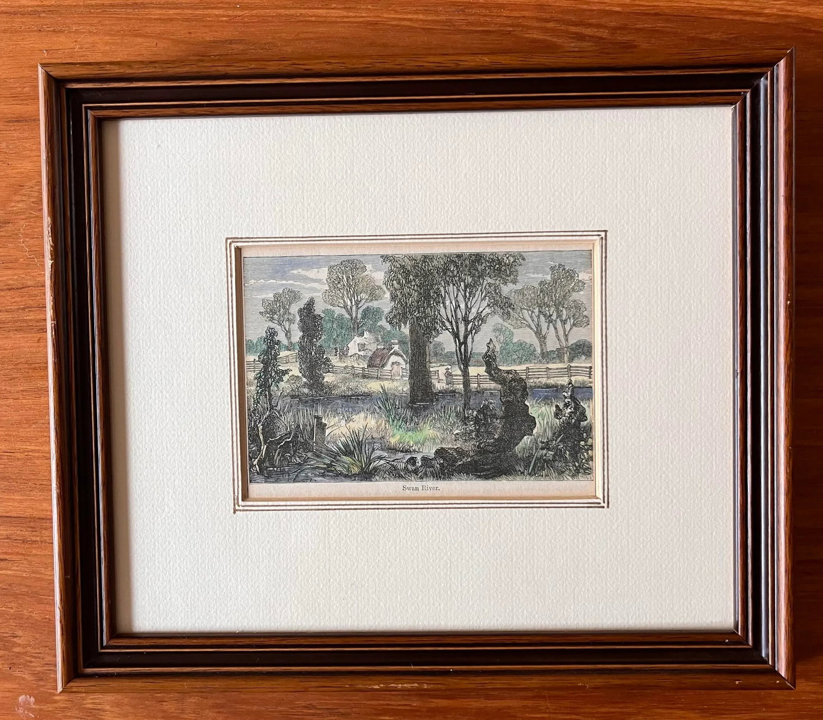 Set of 2 Antique 18th Century Framed Hand Colored Engravings - 8