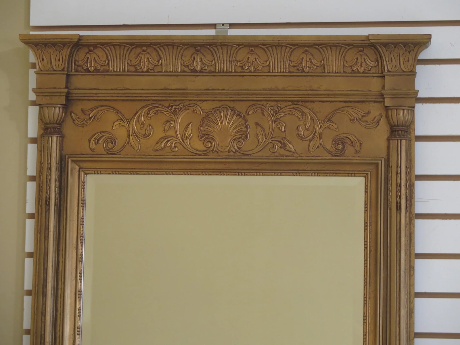 Regency Style Gold Decorated Beveled Glass Mirror - 2