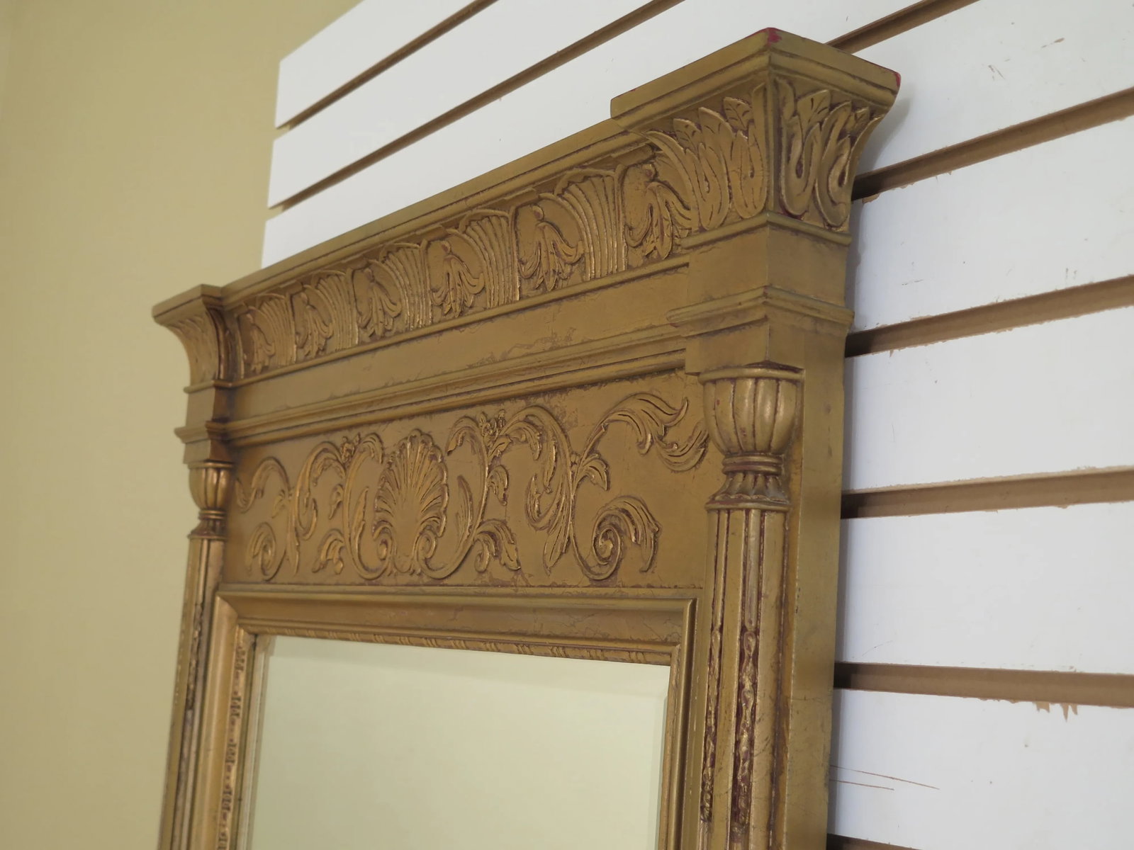Regency Style Gold Decorated Beveled Glass Mirror - 3