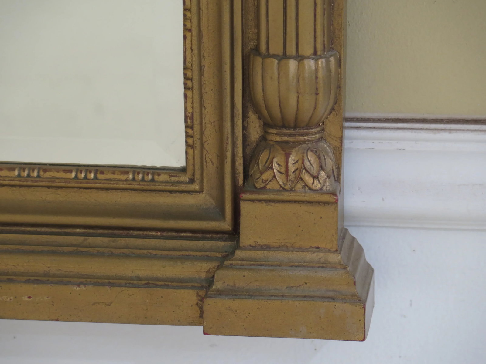 Regency Style Gold Decorated Beveled Glass Mirror - 6