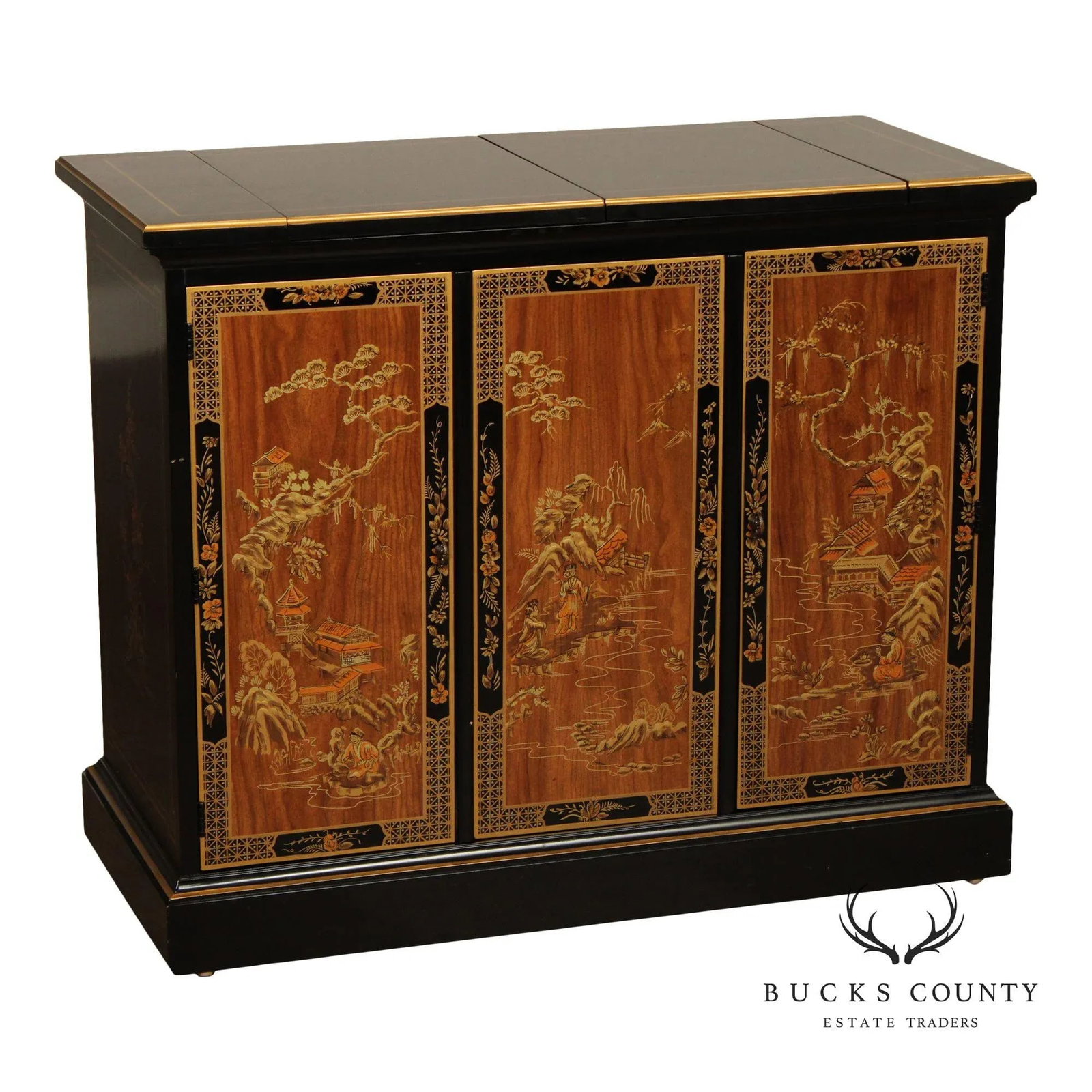 Drexel 'Et Cetera' Chinoiserie Flip Top Server - 5