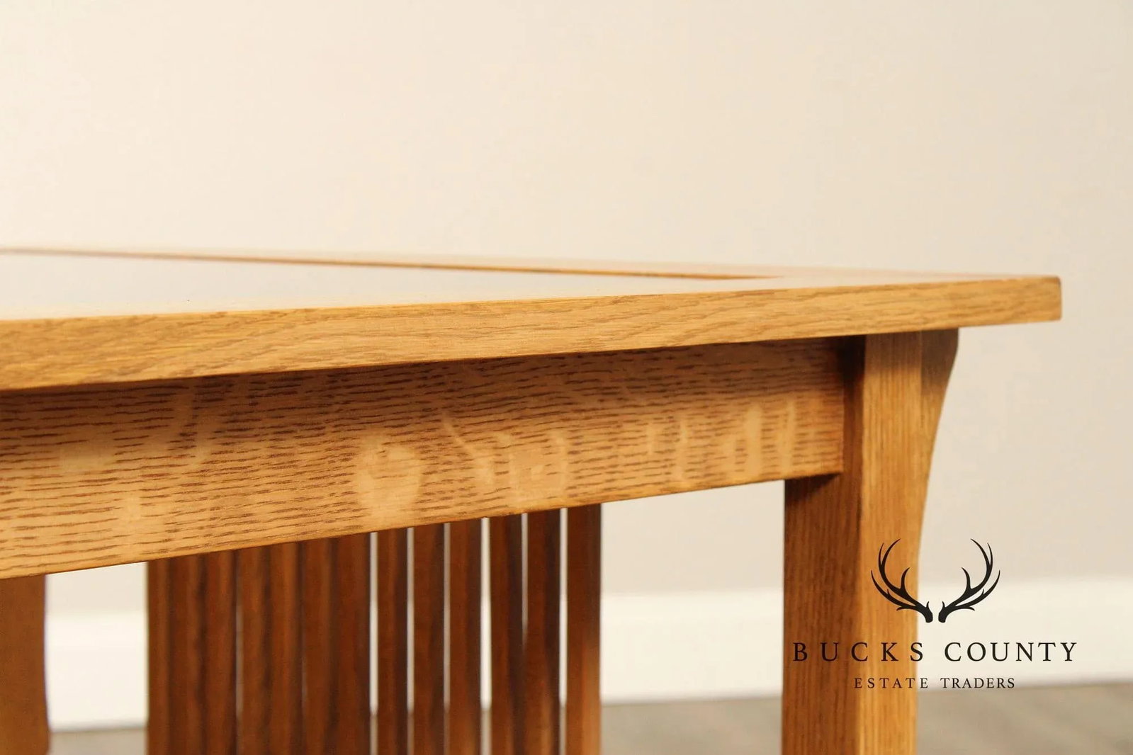 Stickley Mission Collection Oak and Glass Lamp Table - 12