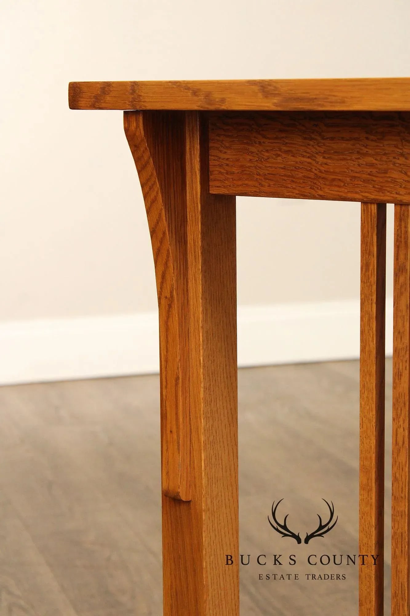 Stickley Mission Collection Oak and Glass Lamp Table - 8
