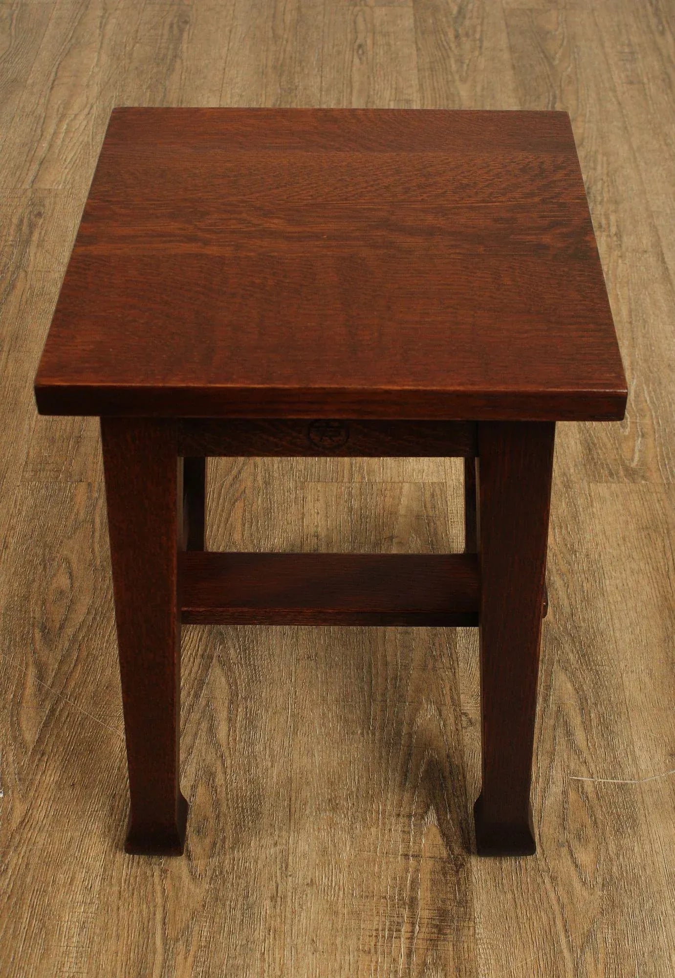 Stickley Mission Collection Oak Roycroft Tabouret Table - 2