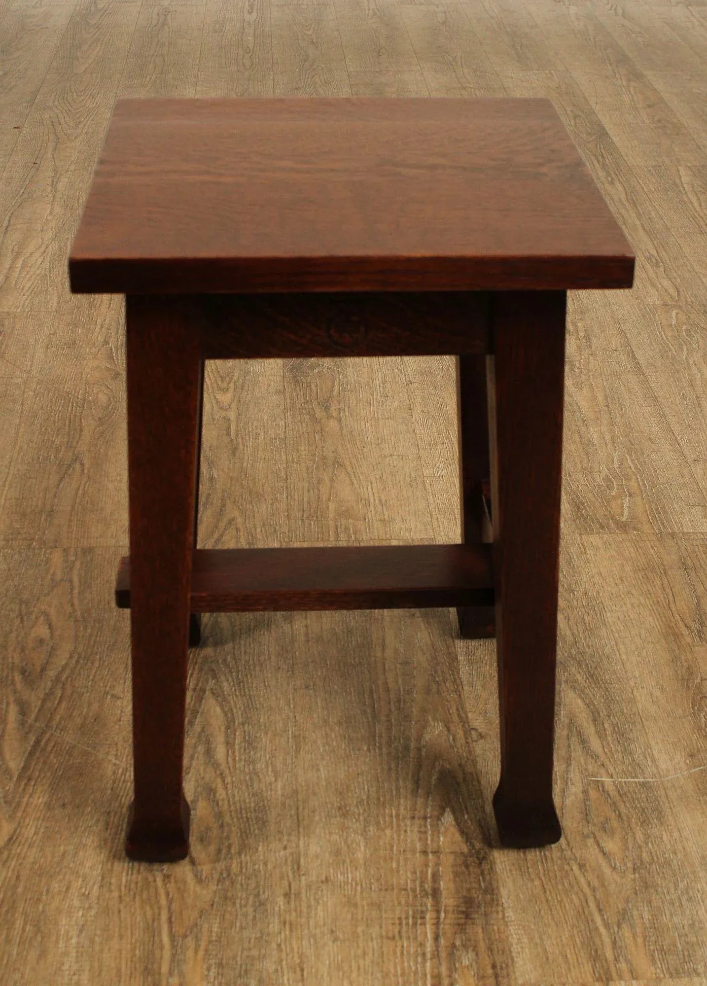 Stickley Mission Collection Oak Roycroft Tabouret Table - 3