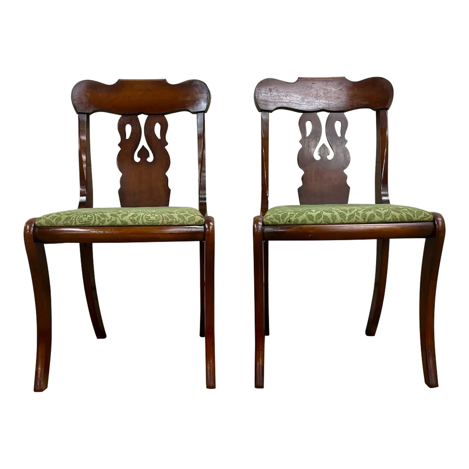 Vintage American Empire Style Mahogany Dining Chairs Accent Chairs (1 of 11)