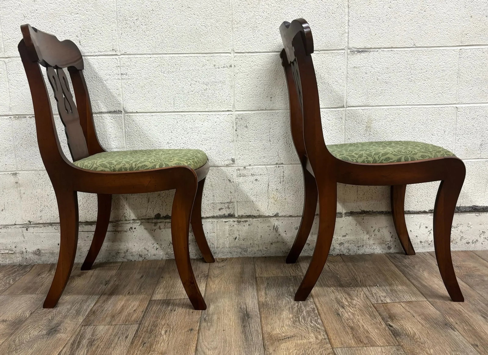 Vintage American Empire Style Mahogany Dining Chairs Accent Chairs - 3