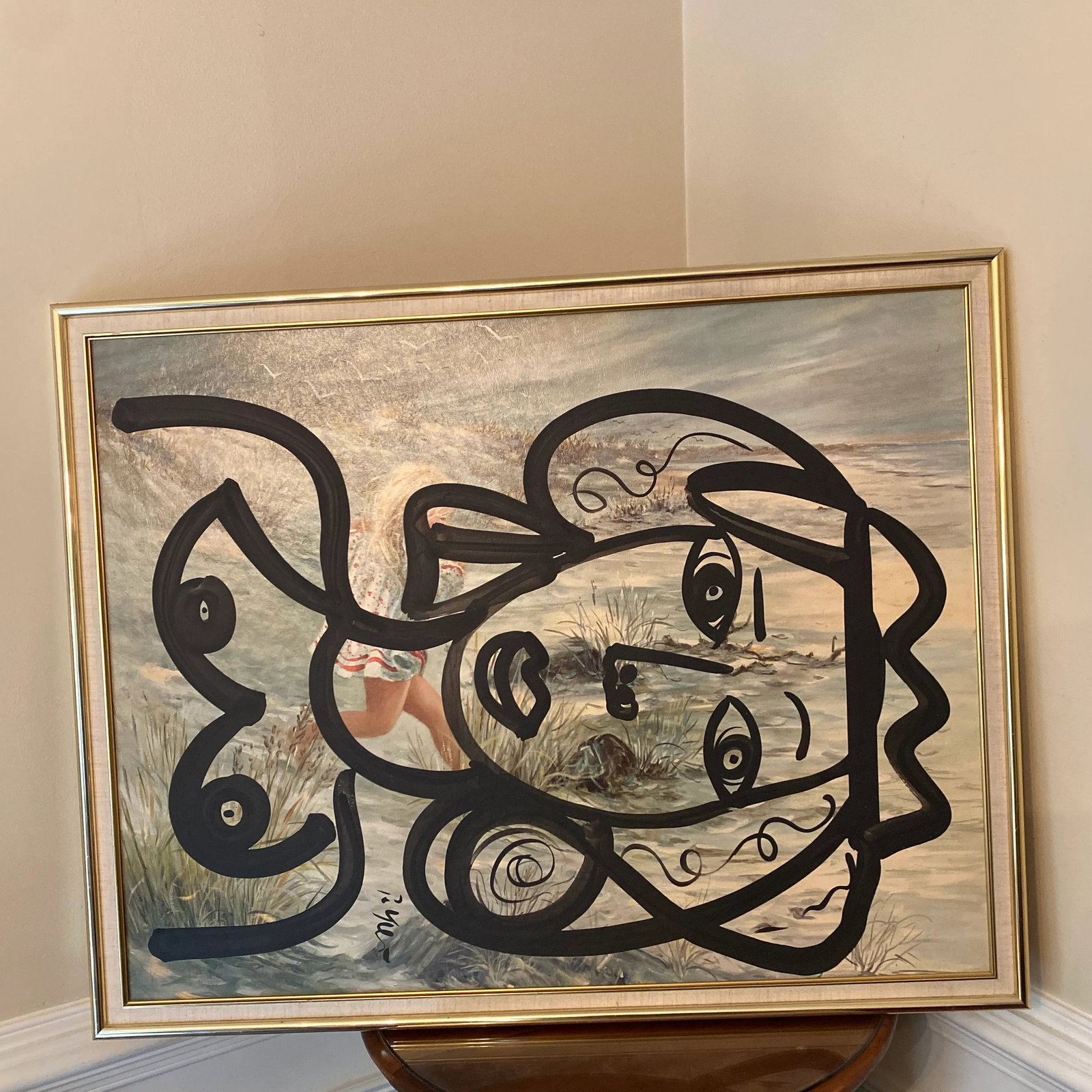Abstract Painting on Canvas by Peter Keil - Framed - 9
