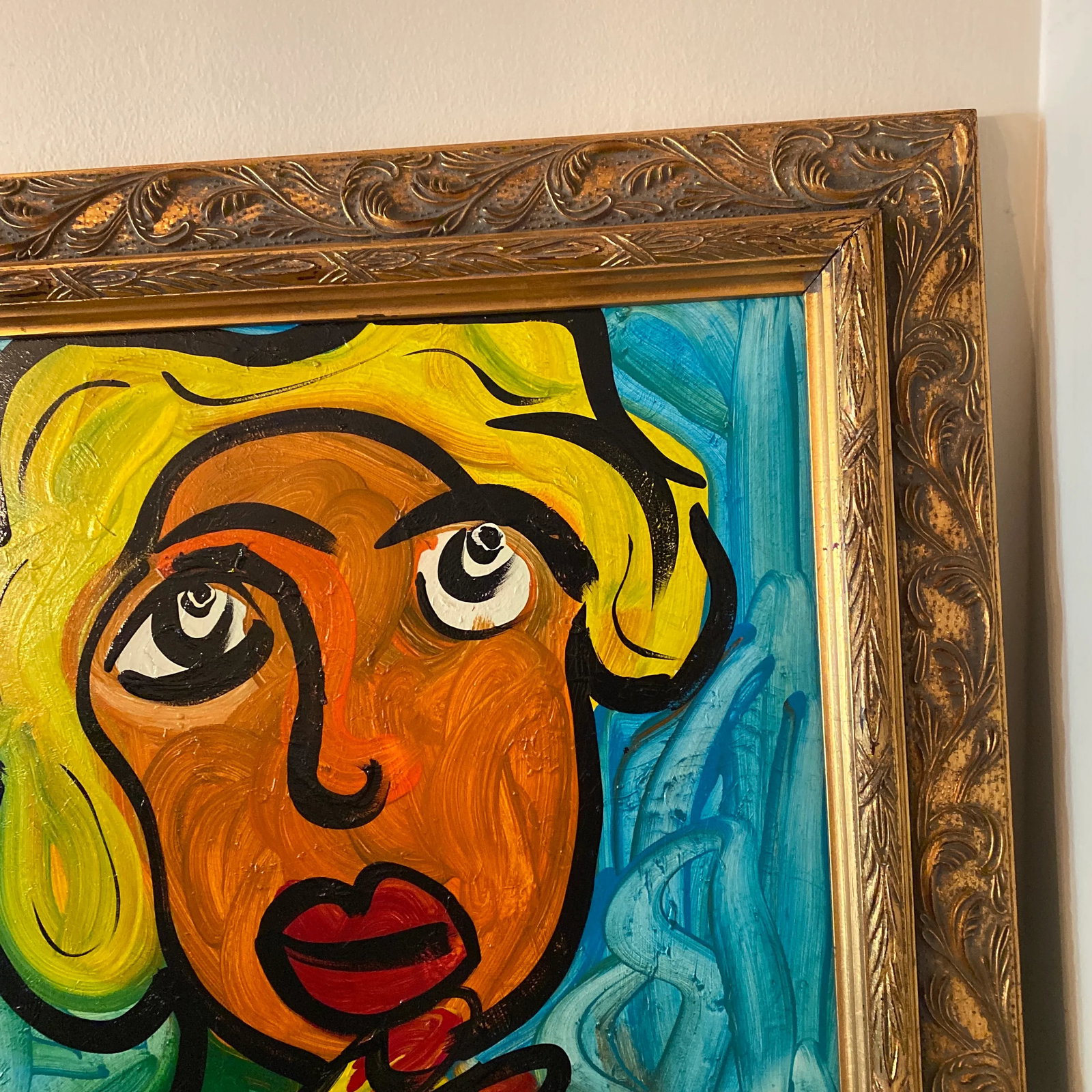 Late 20th Century Figurative Abstract Expressionist Acrylic Painting by Peter Keil, Framed - 10