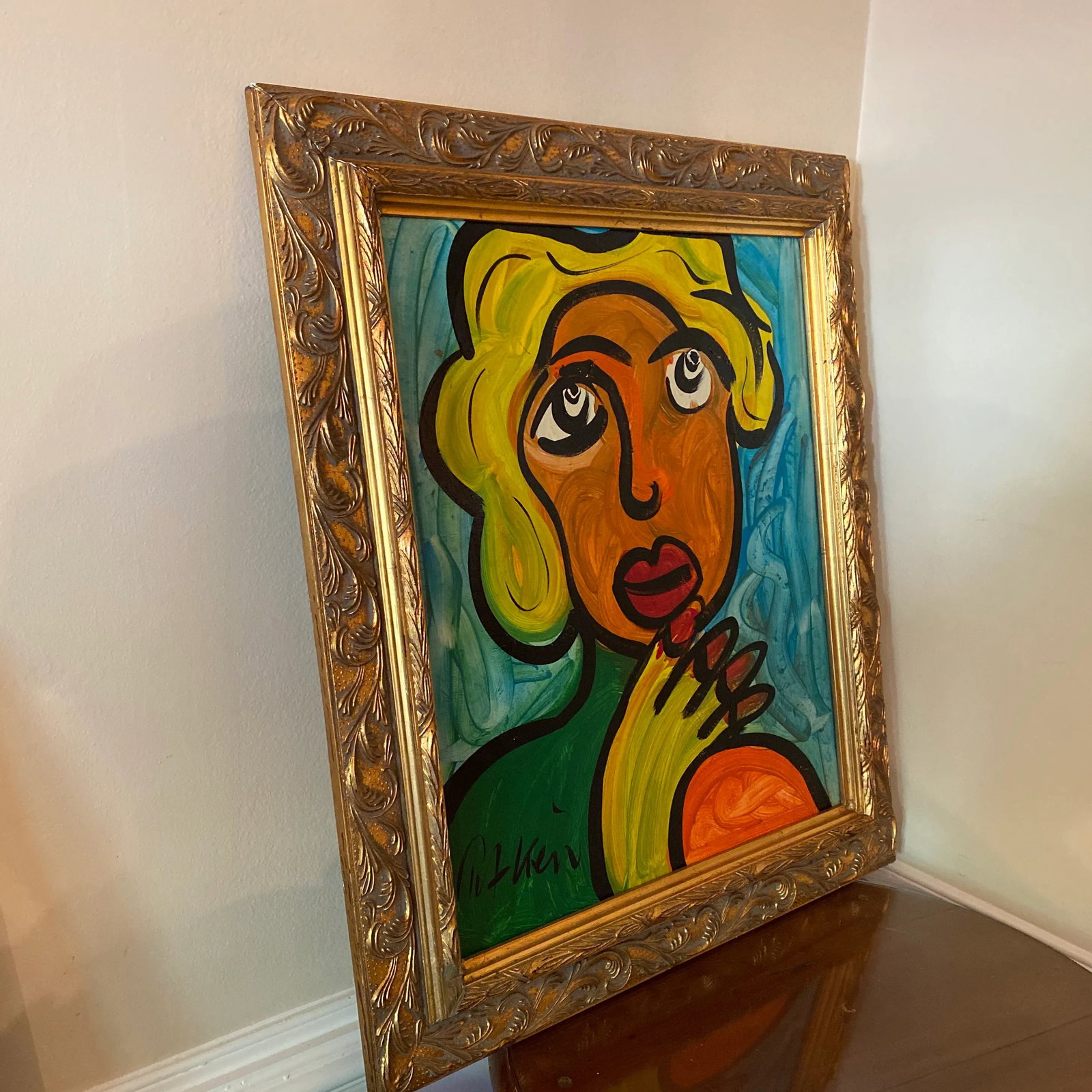 Late 20th Century Figurative Abstract Expressionist Acrylic Painting by Peter Keil, Framed - 6