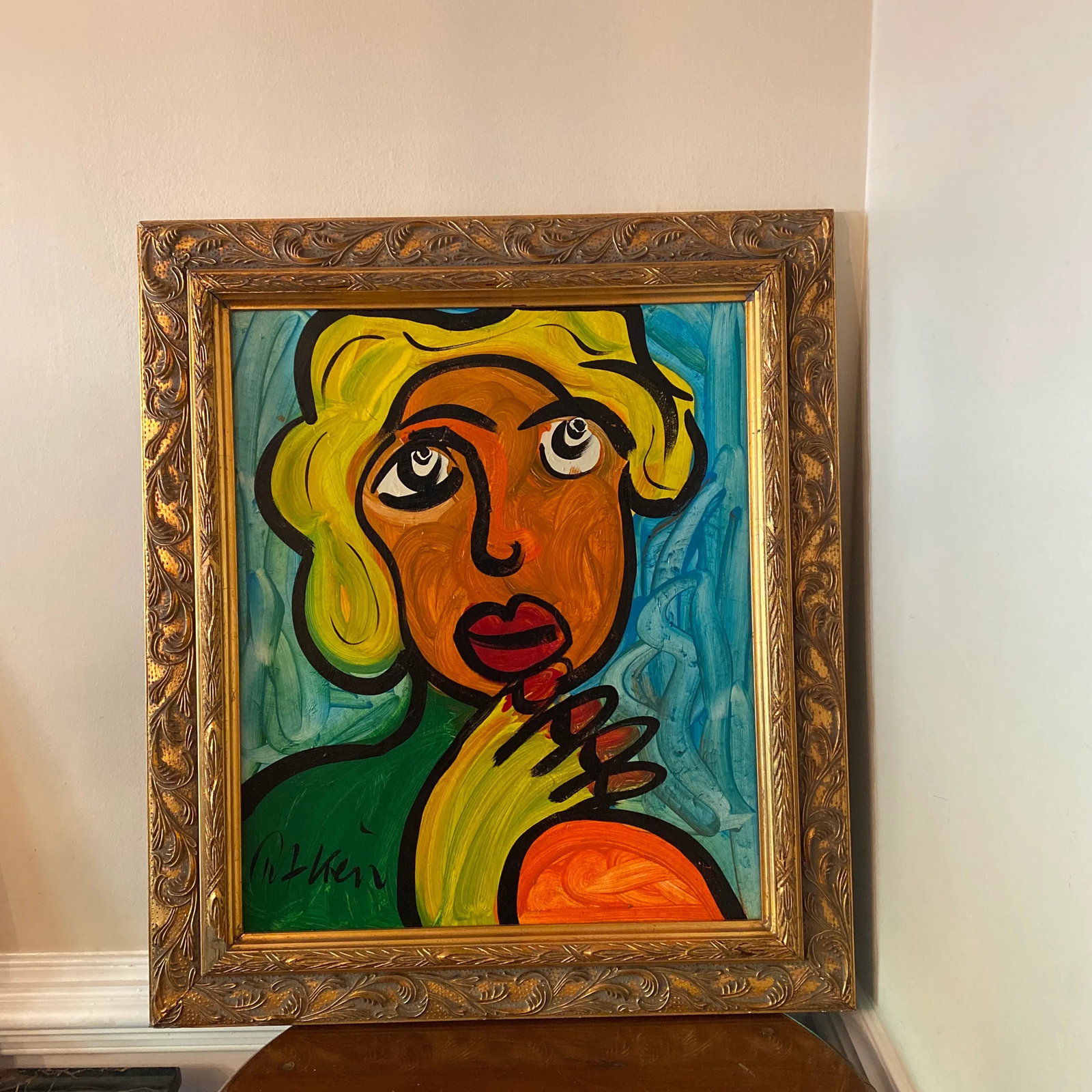 Late 20th Century Figurative Abstract Expressionist Acrylic Painting by Peter Keil, Framed - 8