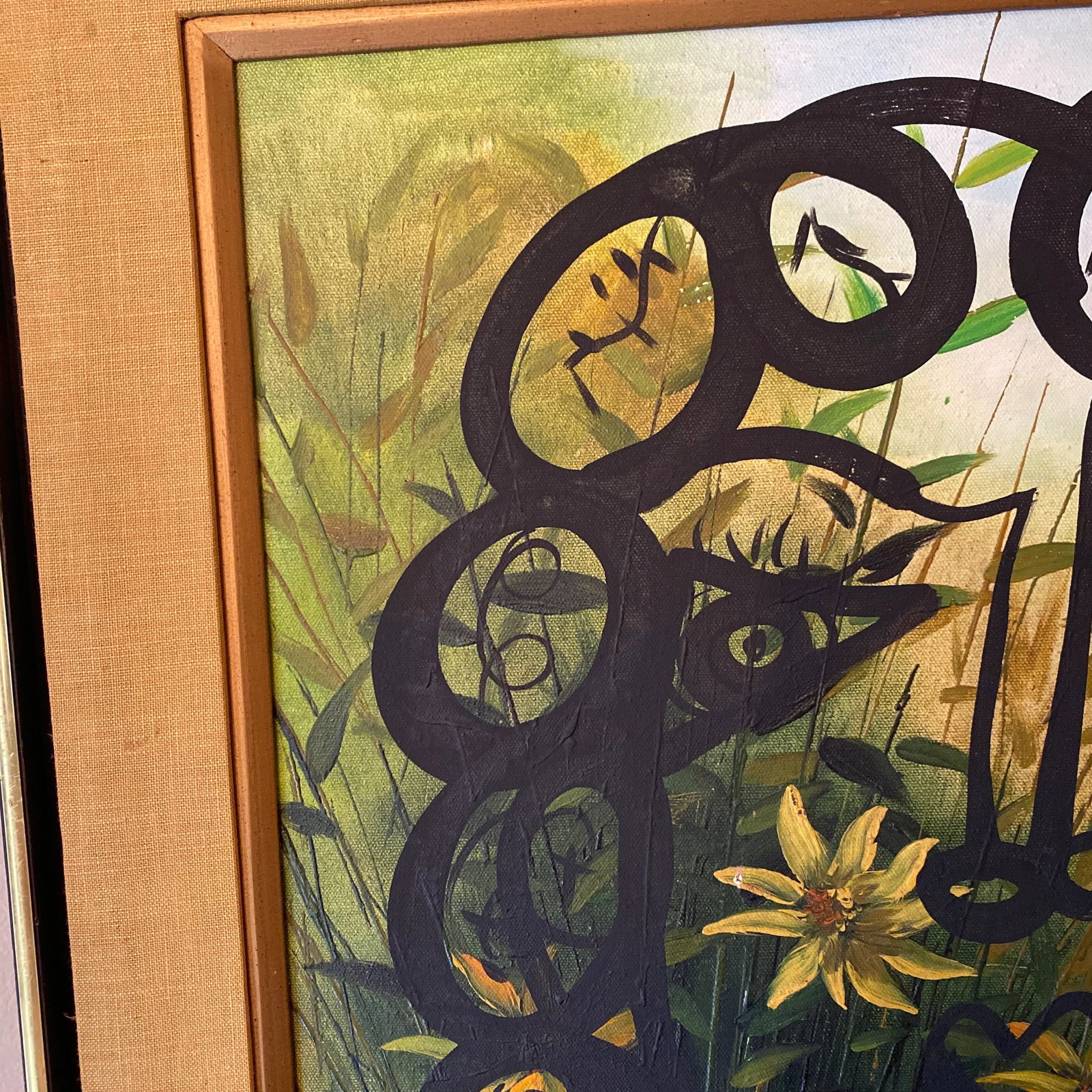 Abstract 1970s Painting by Peter Keil - Framed - 4