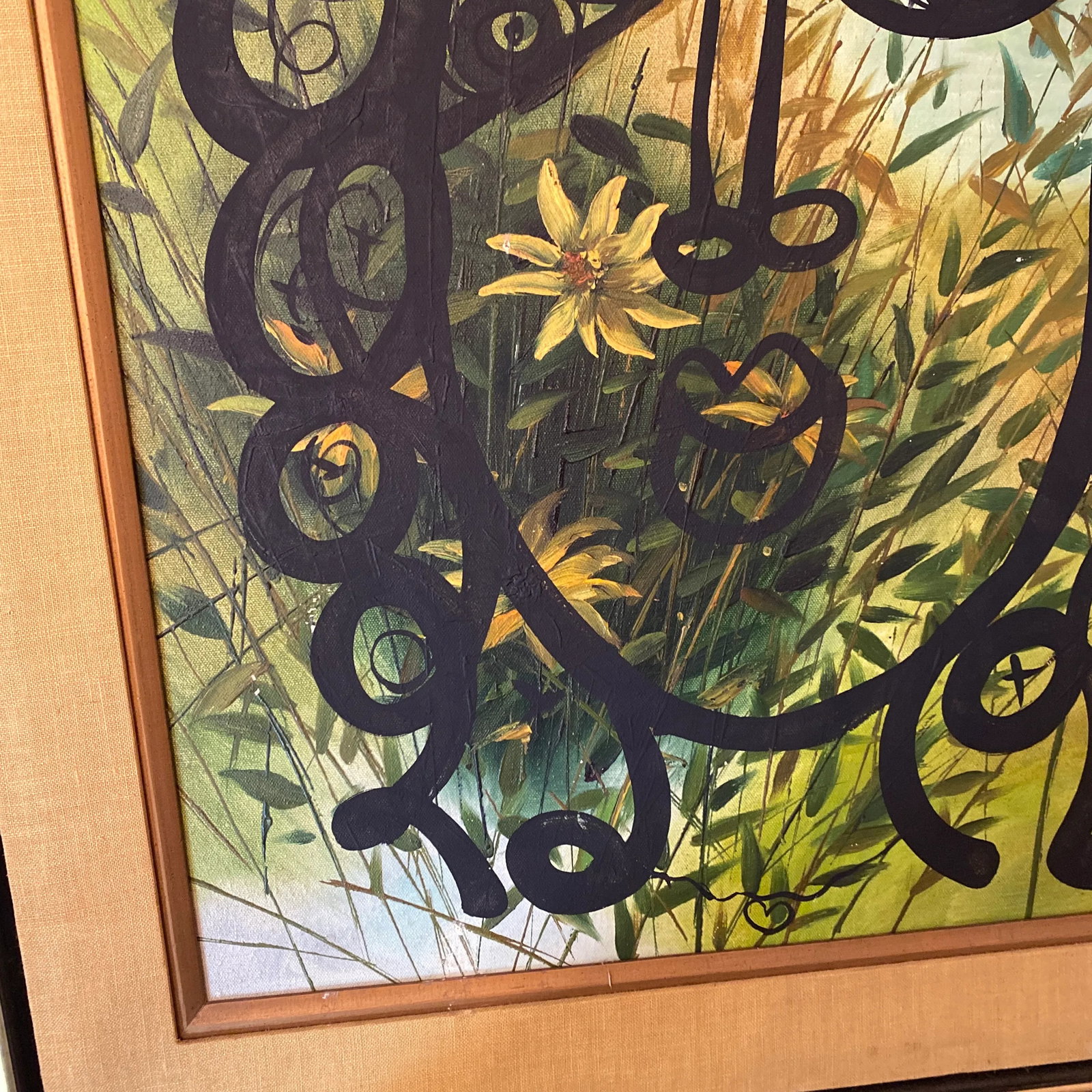 Abstract 1970s Painting by Peter Keil - Framed - 5