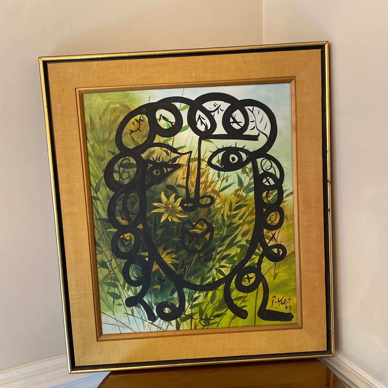 Abstract 1970s Painting by Peter Keil - Framed - 7