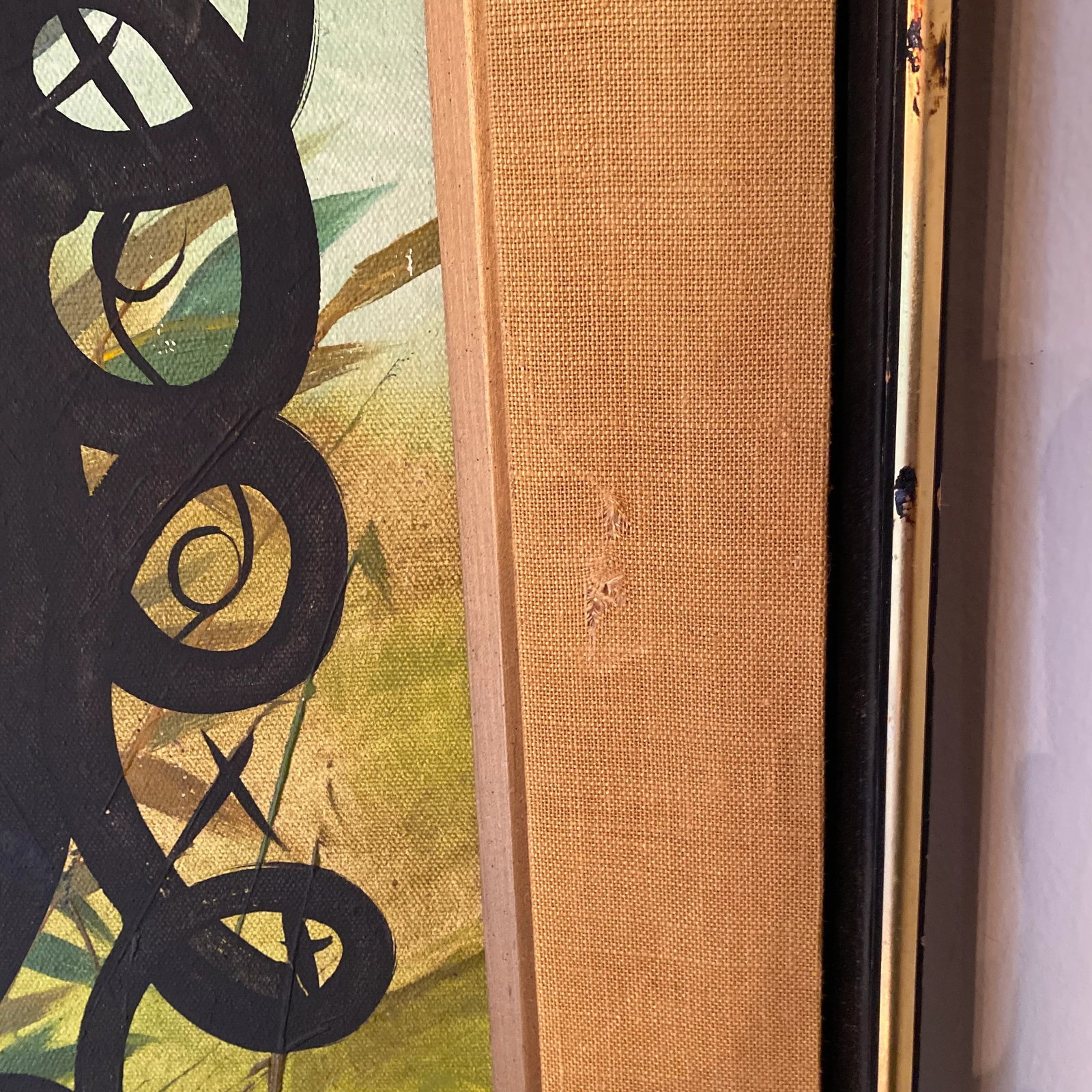 Abstract 1970s Painting by Peter Keil - Framed - 8