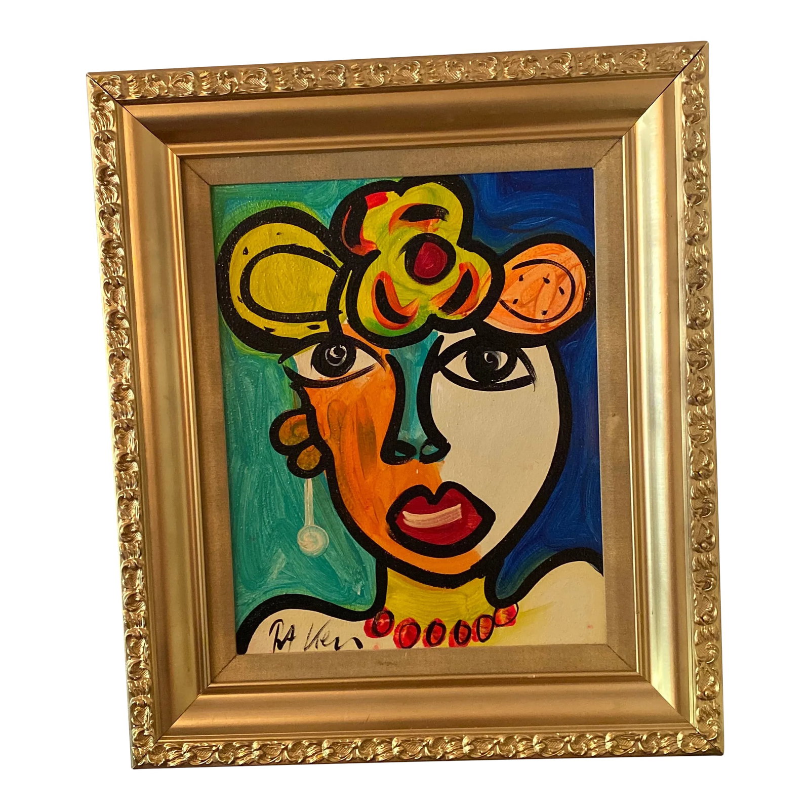 1970s Original Peter Keil Abstract Painting Framed: Peter Keil is a German artist that focuses primarily on abstract expressionism. Keil painted with some of the greats including Pablo Picasso, Joan Miro and Andy Warhol, to name a few. This is a