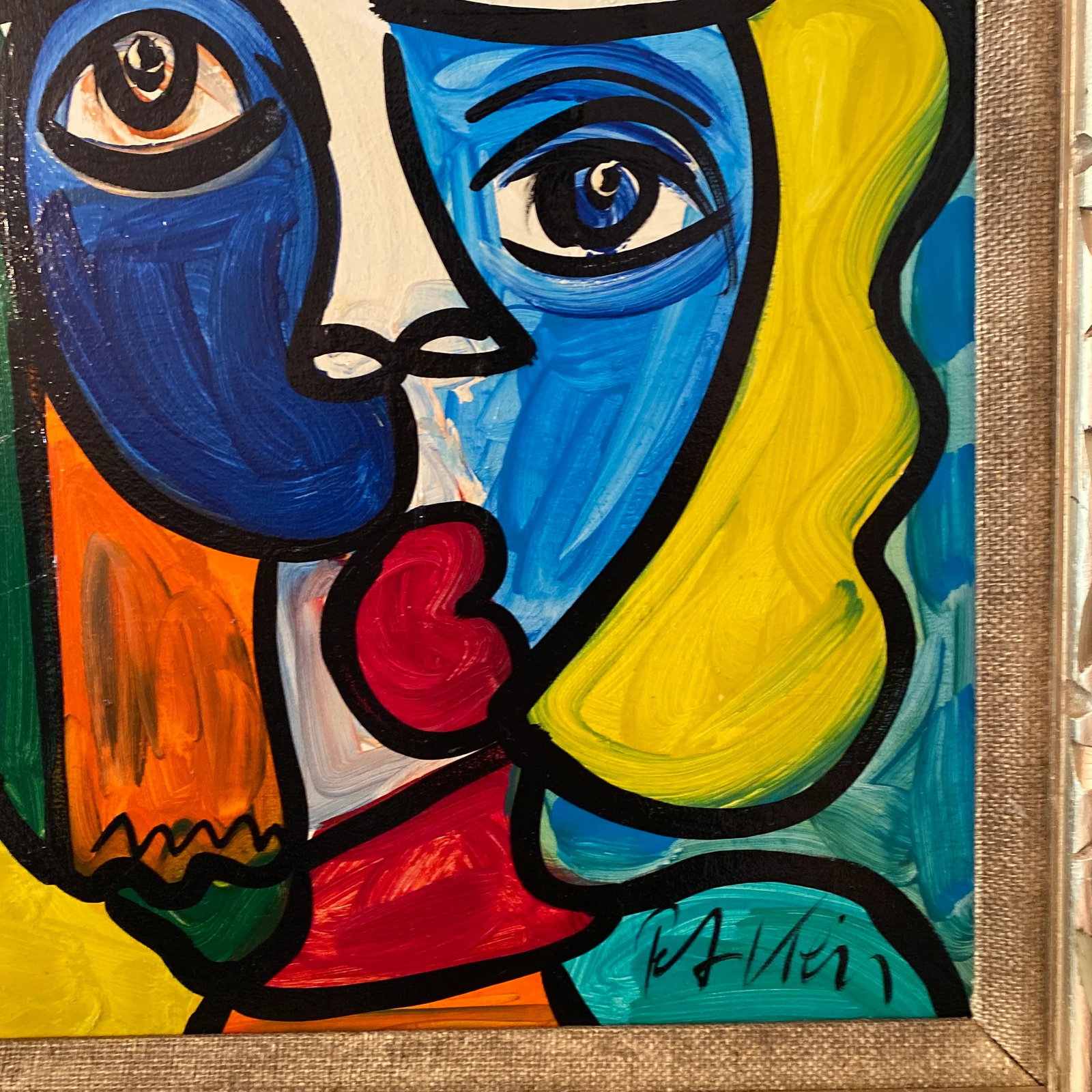 1970s Abstract Peter Keil Original Oil Canvas Framed Painting - 9