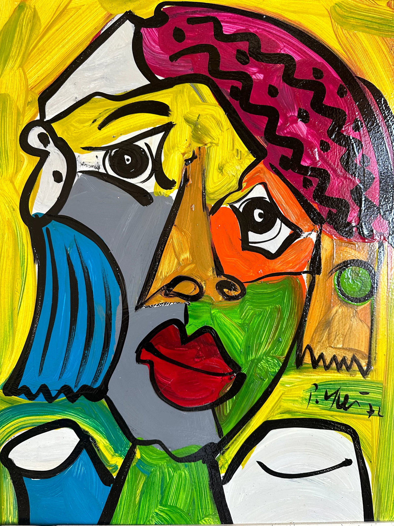 Picasso Style Painting, Peter Keil, 1972 - 2