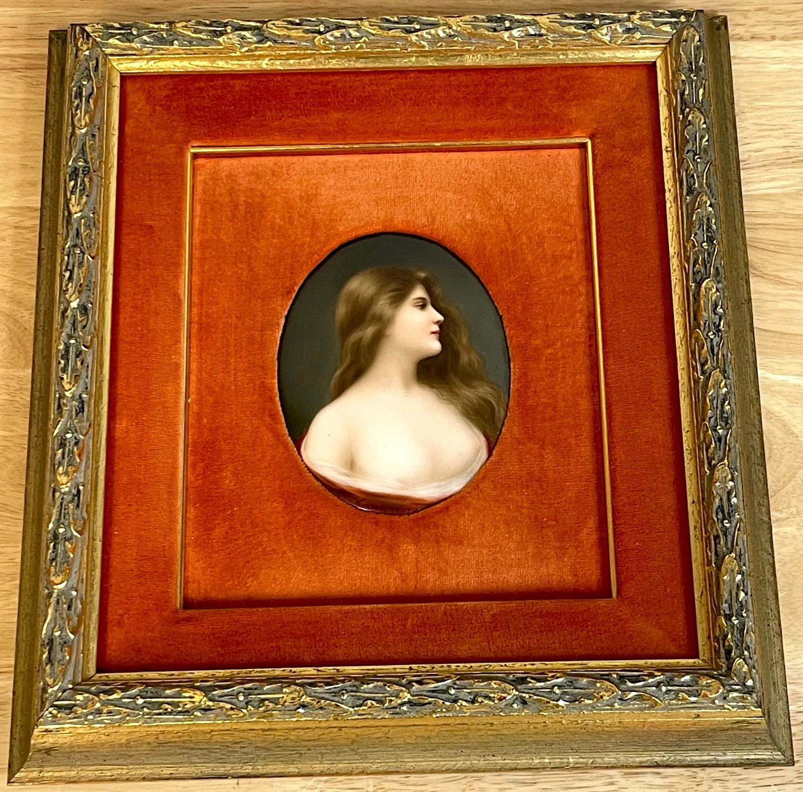 Hutschenreuther German Painting on Porcelain of a Beauty, Signed Wagner - 6