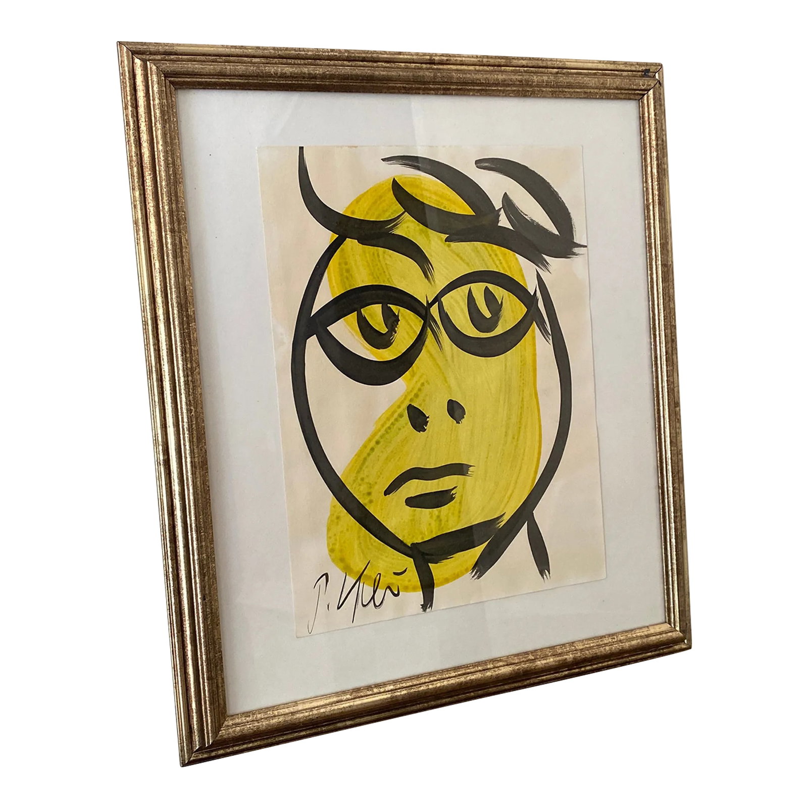 1970s Abstract Painting by Peter Keil, Framed: Peter Keil is a German artist that focuses primarily on abstract expressionism. Keil painted with some of the greats including Joan Miro, Pablo Picasso and Andy Warhol, to name a few. The purple in