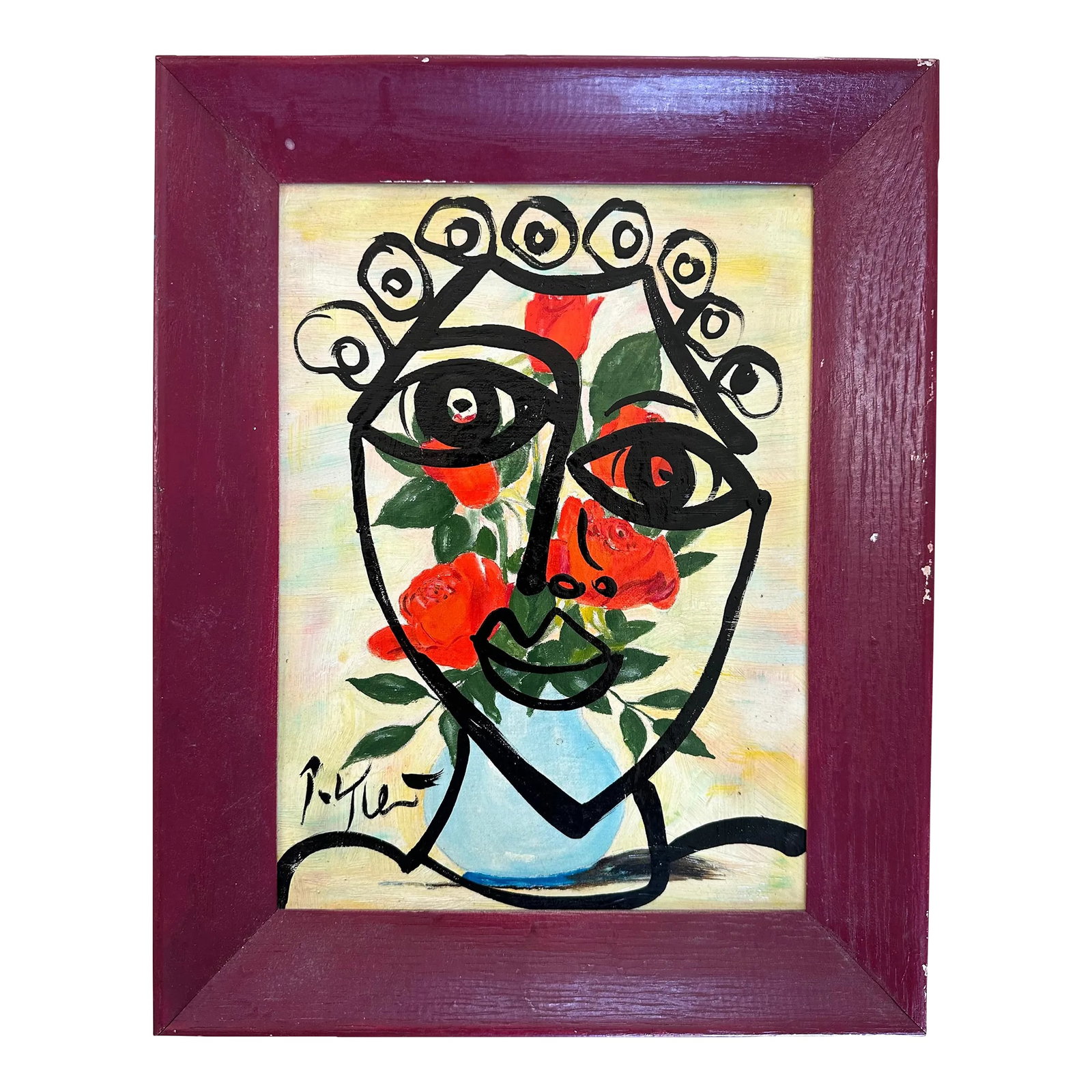 Original Peter Keil Painting Framed: Peter Keil is a German artist who focuses primarily on abstract expressionism. Keil painted with some of the greats, including Joan Miro, Pablo Picasso, and Andy Warhol, to name a few. This is a beaut