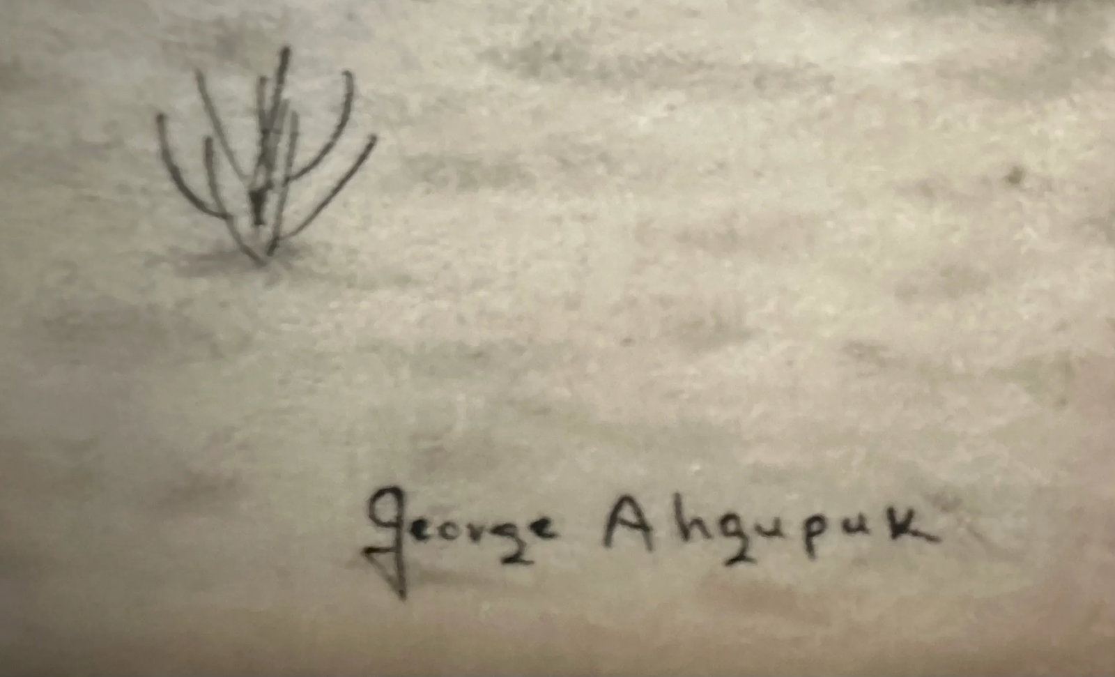 Ink Drawing by Alaskan Artist George Ahgupuk - 4