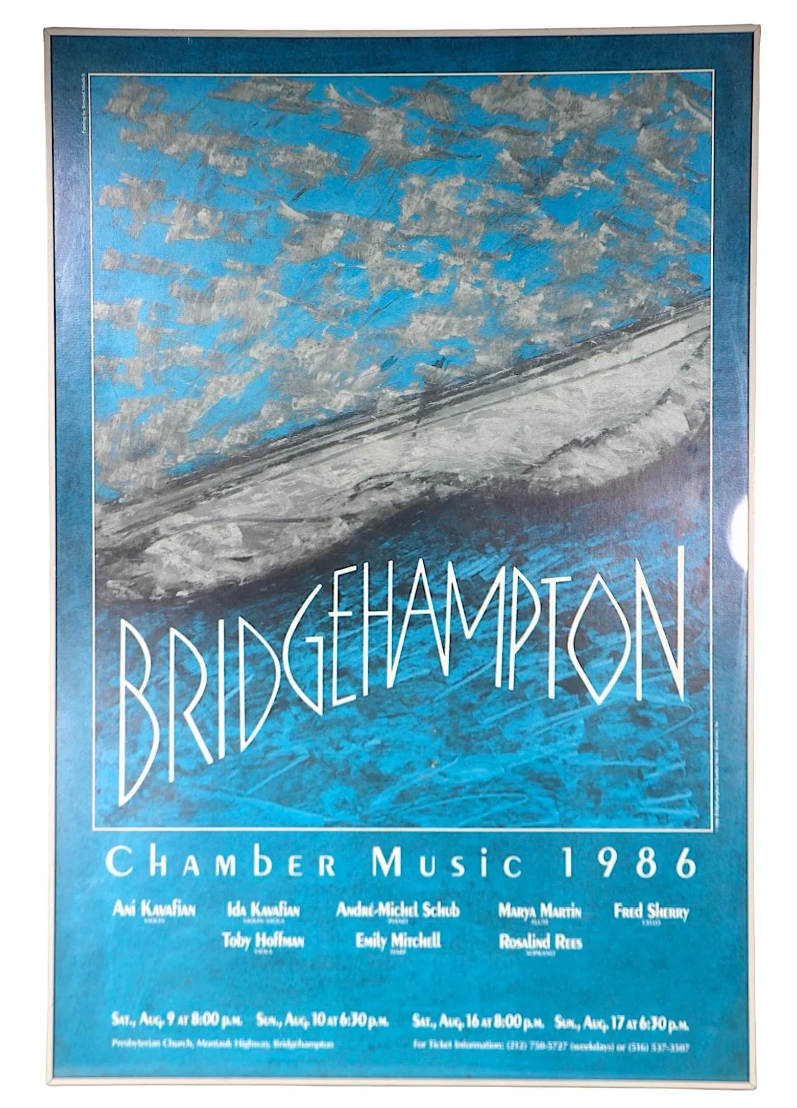 Vintage Bridgehampton Chamber Music Poster C 1986 - 3
