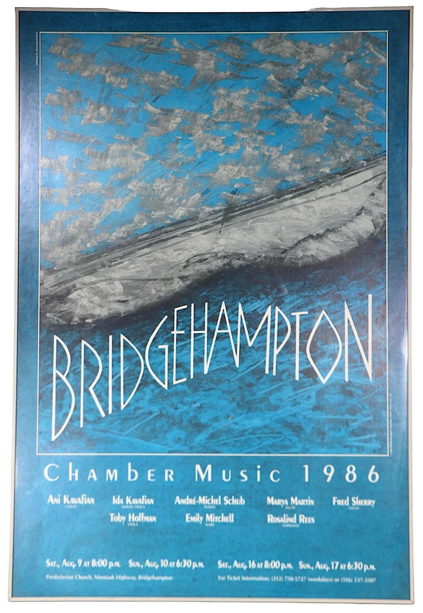 Vintage Bridgehampton Chamber Music Poster C 1986 - 4