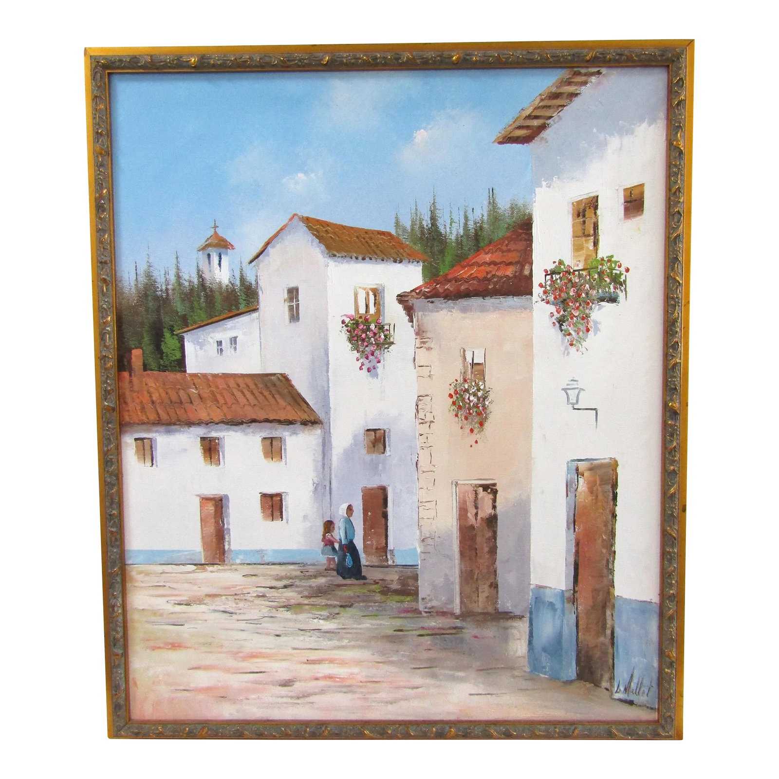 Vintage Canadian Artist Leo Mallet Original Signed Oil Painting (1 of 7)