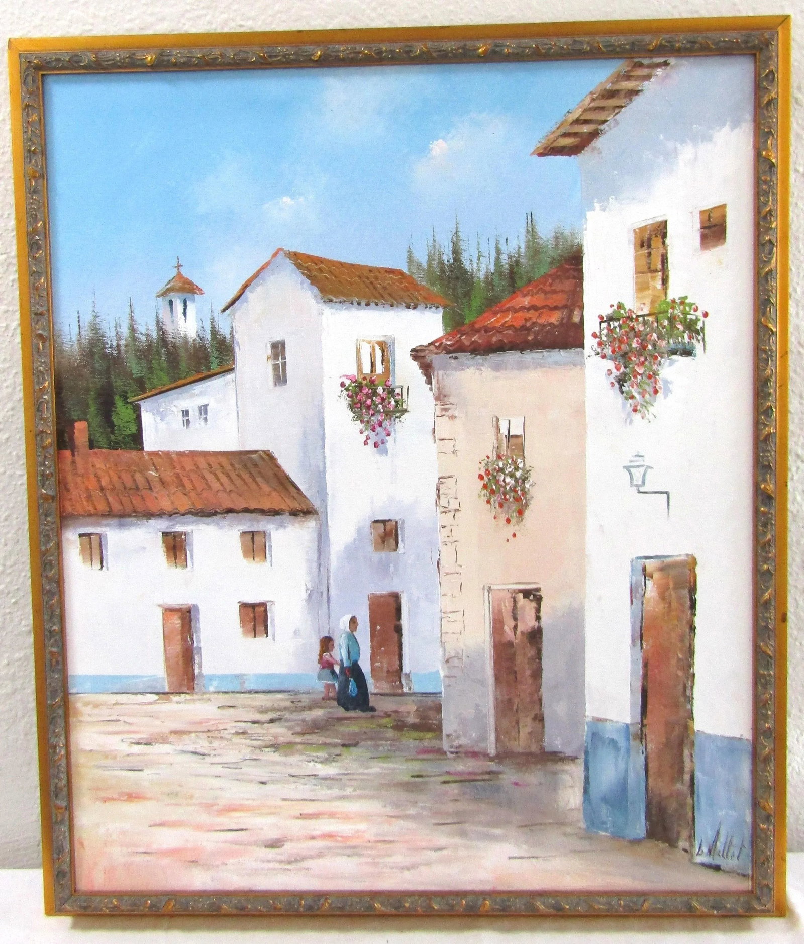 Vintage Canadian Artist Leo Mallet Original Signed Oil Painting - 2