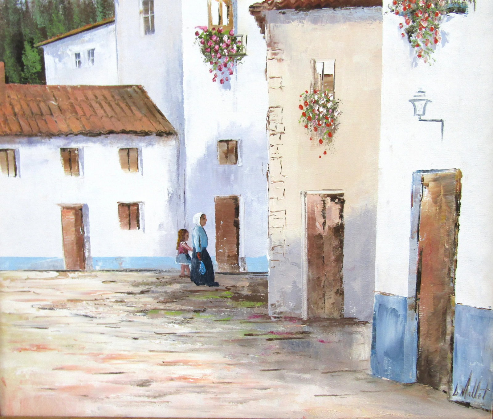 Vintage Canadian Artist Leo Mallet Original Signed Oil Painting - 4