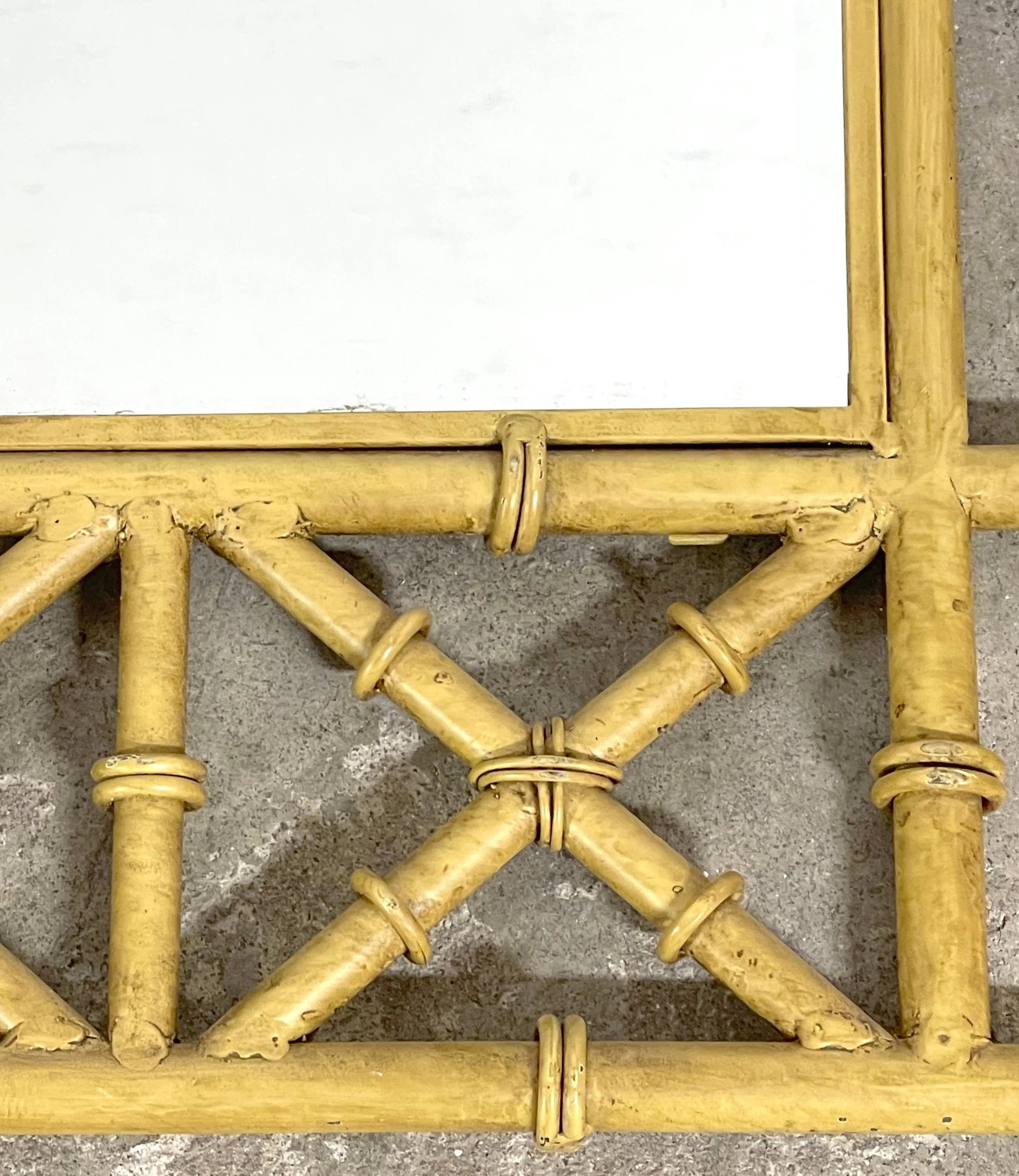 Italian Tole Faux Bamboo Mirrors - a Pair - 12