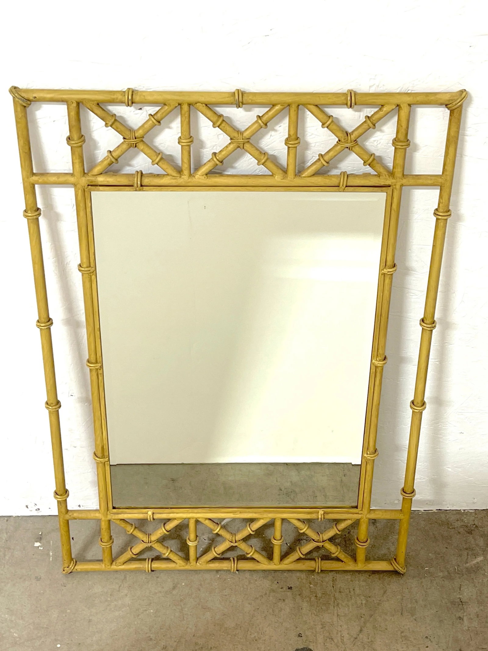 Italian Tole Faux Bamboo Mirrors - a Pair - 3