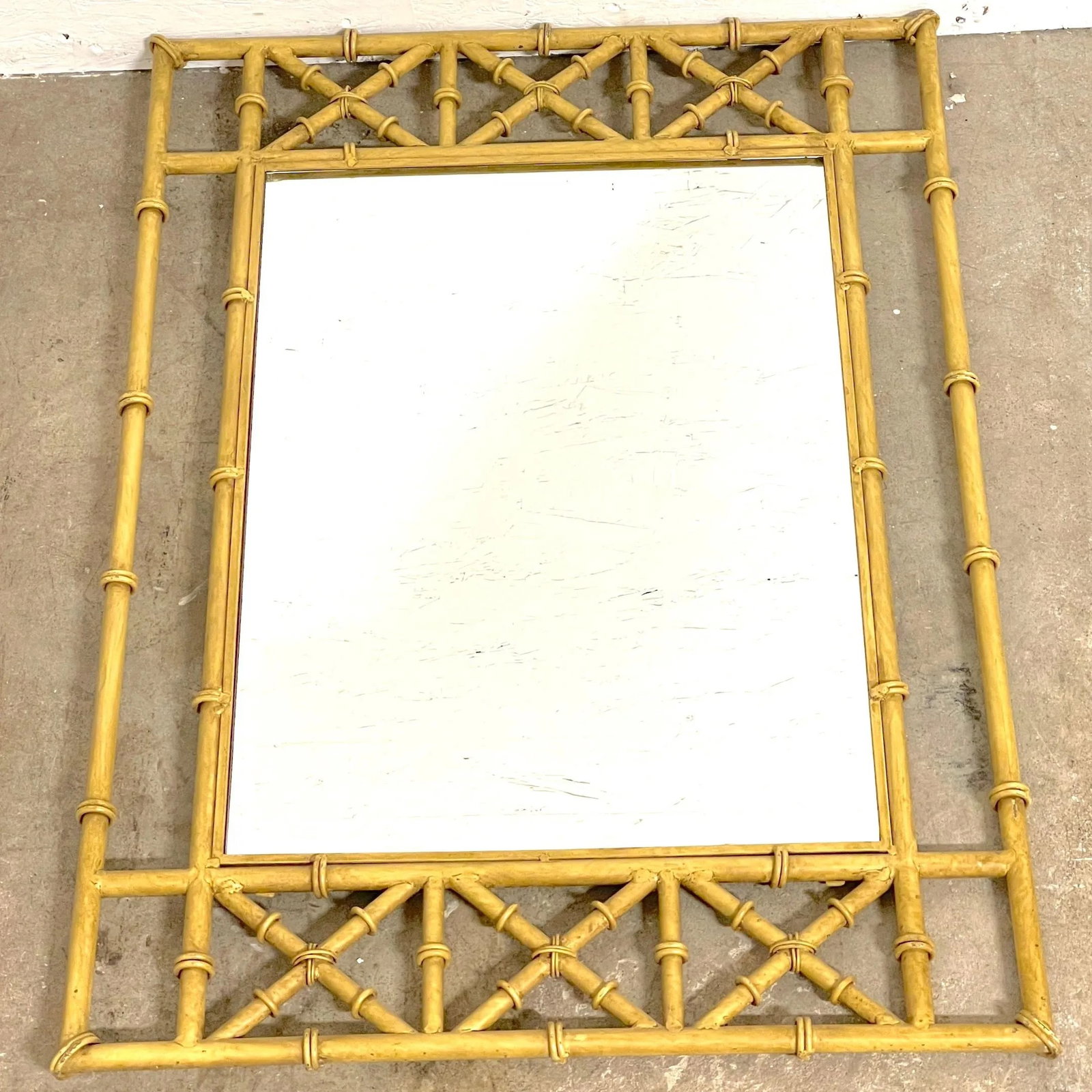 Italian Tole Faux Bamboo Mirrors - a Pair - 7