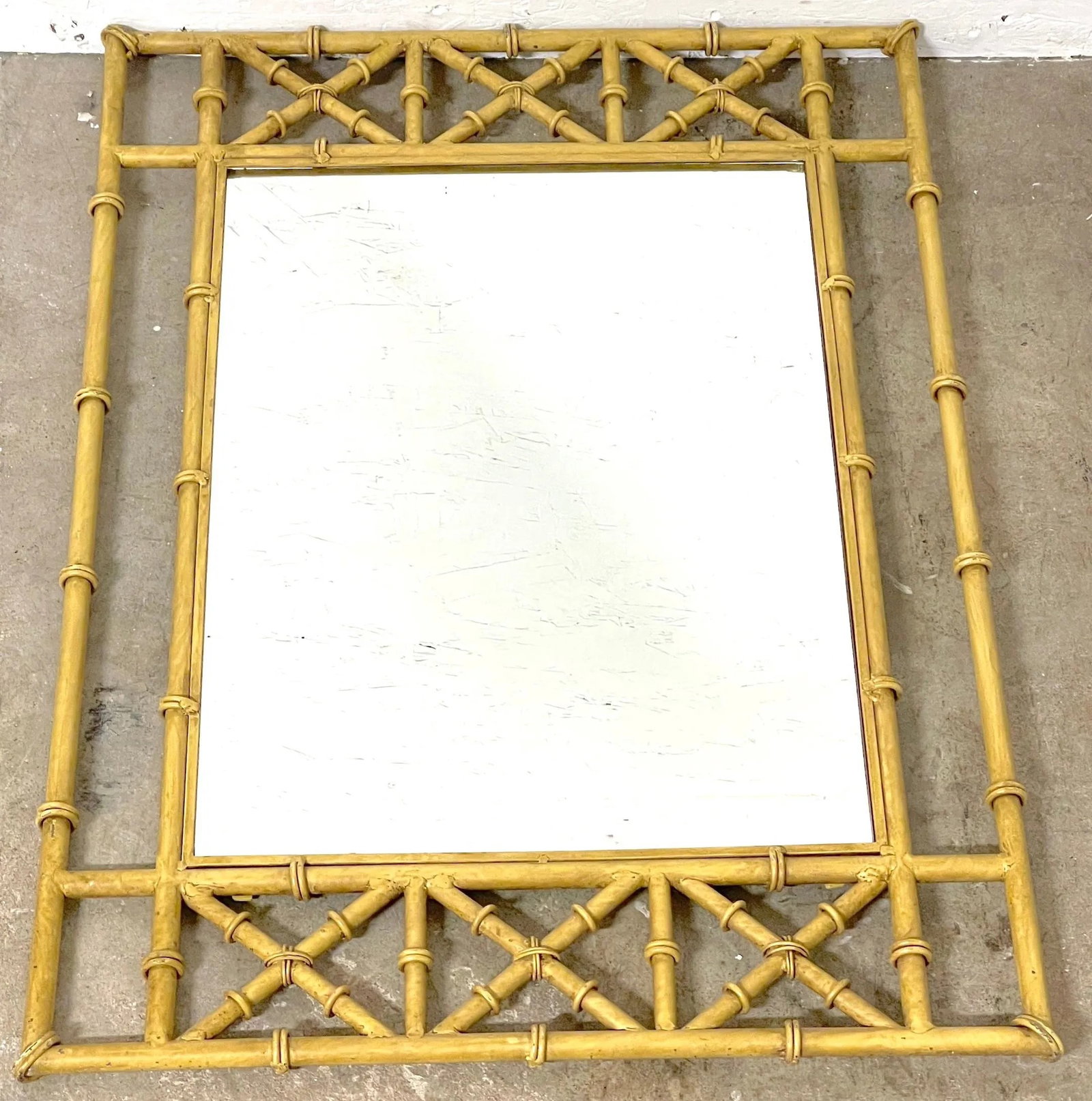 Italian Tole Faux Bamboo Mirrors - a Pair - 8