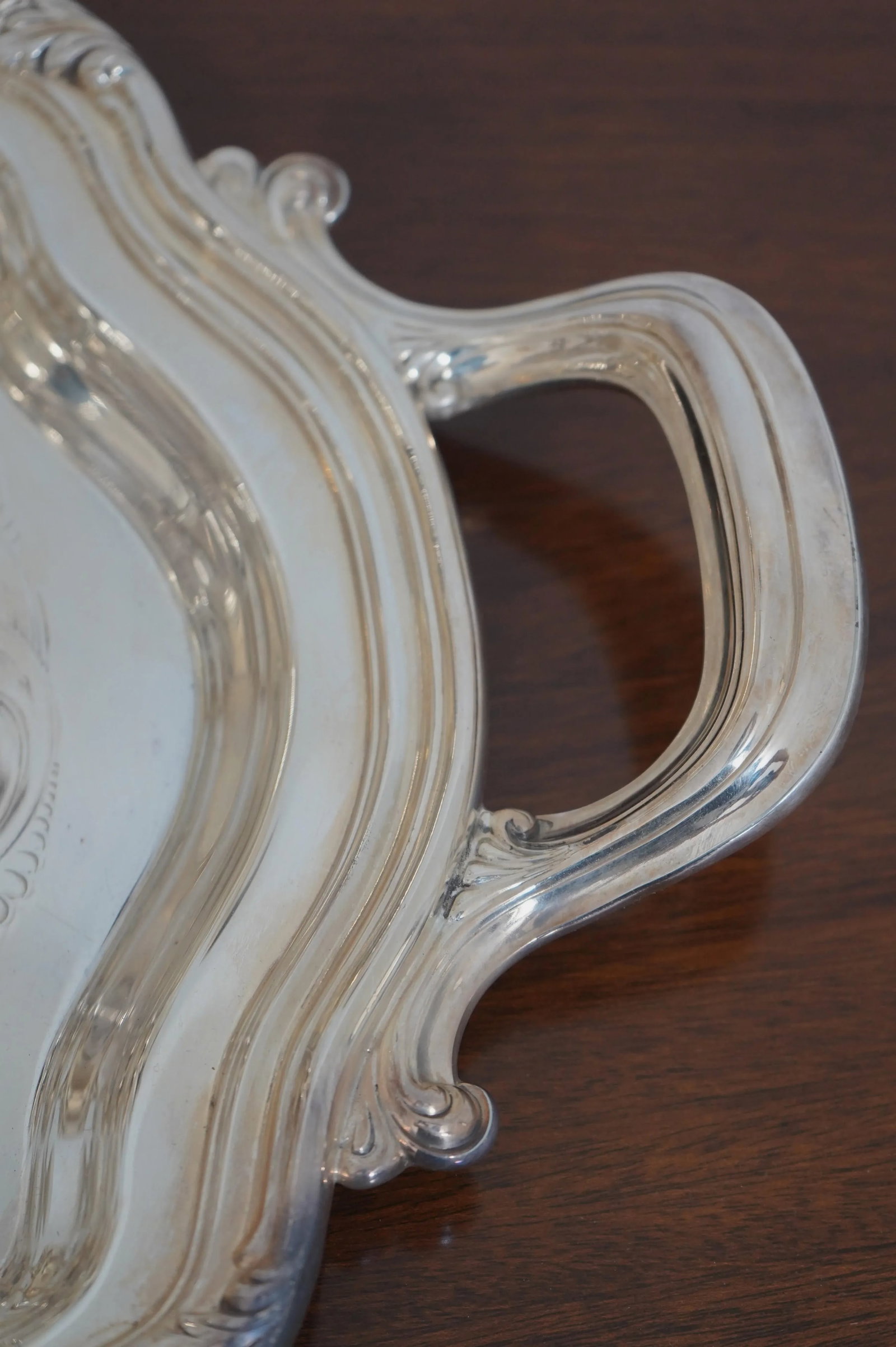 1970s Reed & Barton Winthrop Silver Plate Tea Set With Tray- 4 Pieces - 4