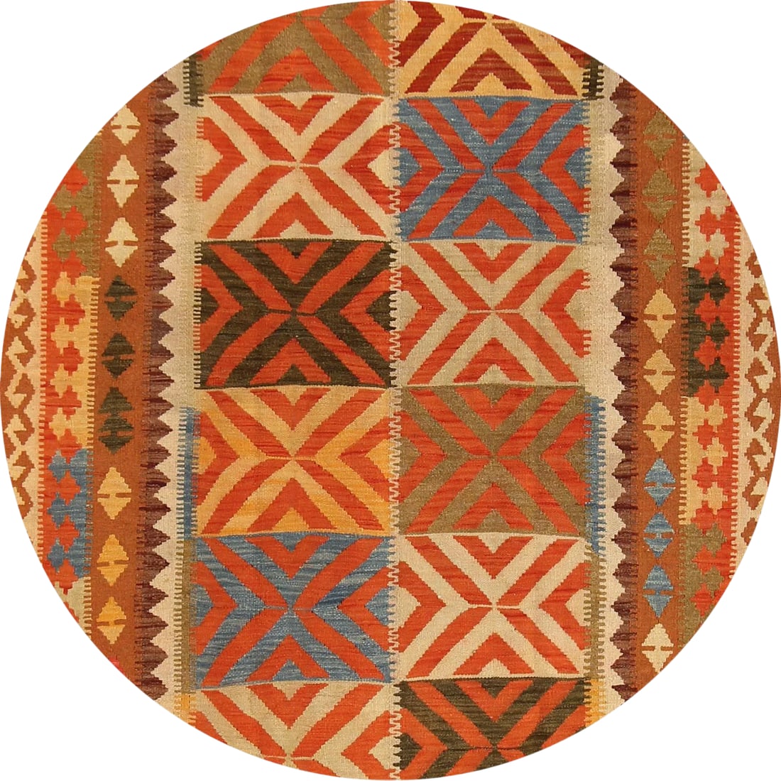 Modern Geometric Kilim Rug, 5'1" X 8'3" - 2