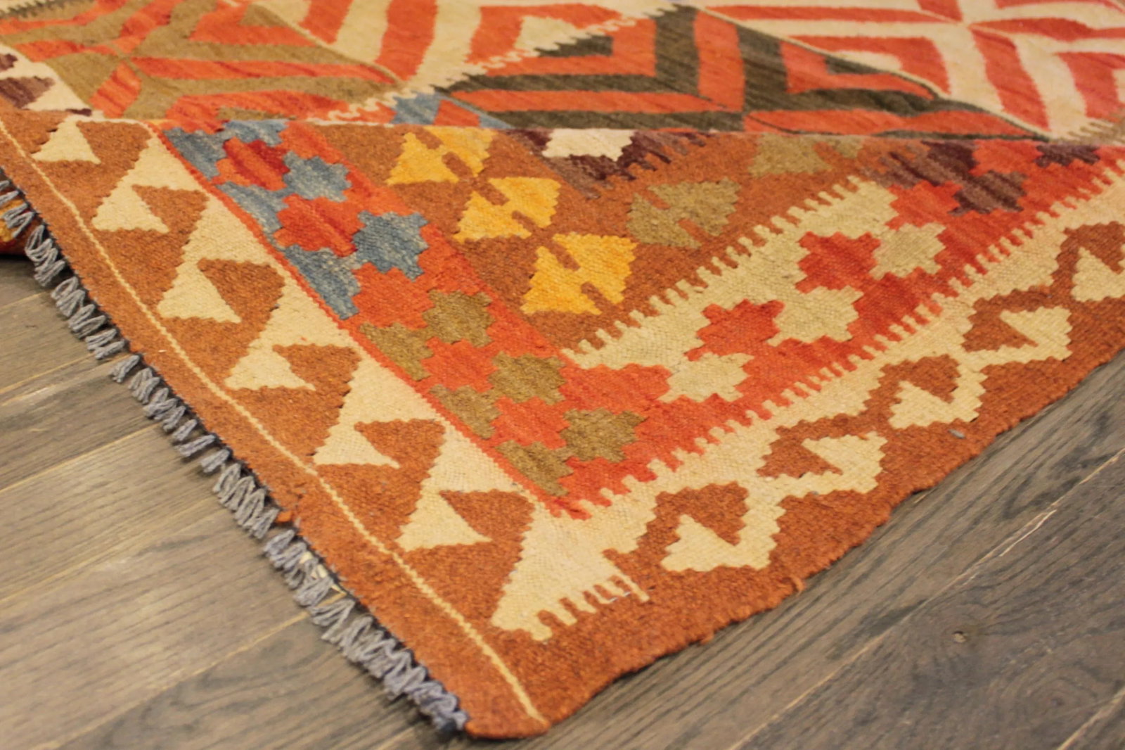 Modern Geometric Kilim Rug, 5'1" X 8'3" - 3