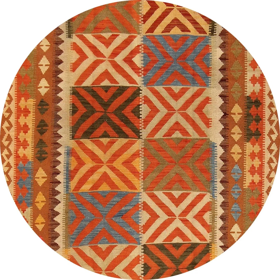 Modern Geometric Kilim Rug, 5'1" X 8'3" - 7
