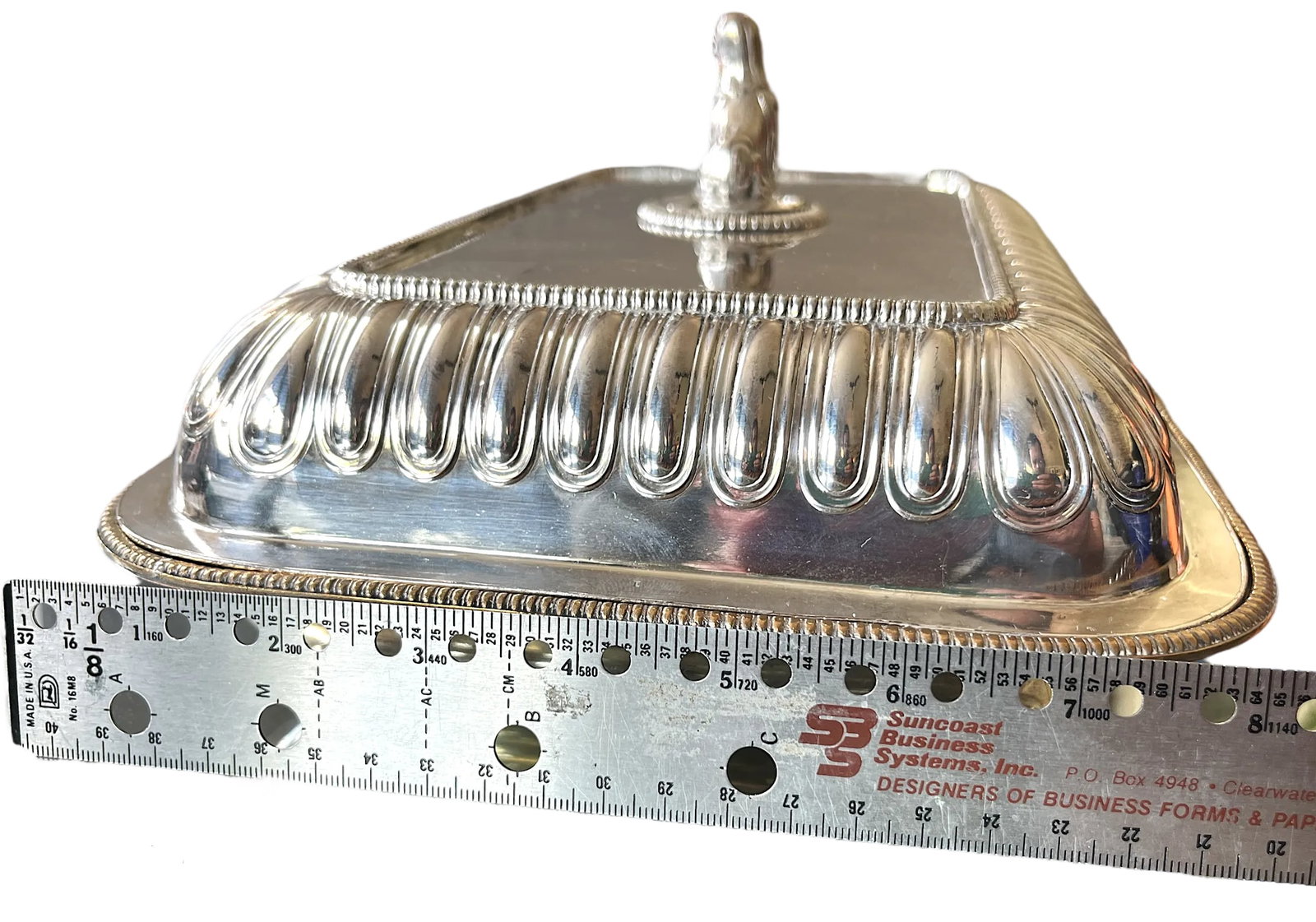 Antique Egyptian Revival Hotel Silver Mappin & Webb Covered Entree Vegetable Dish - 12